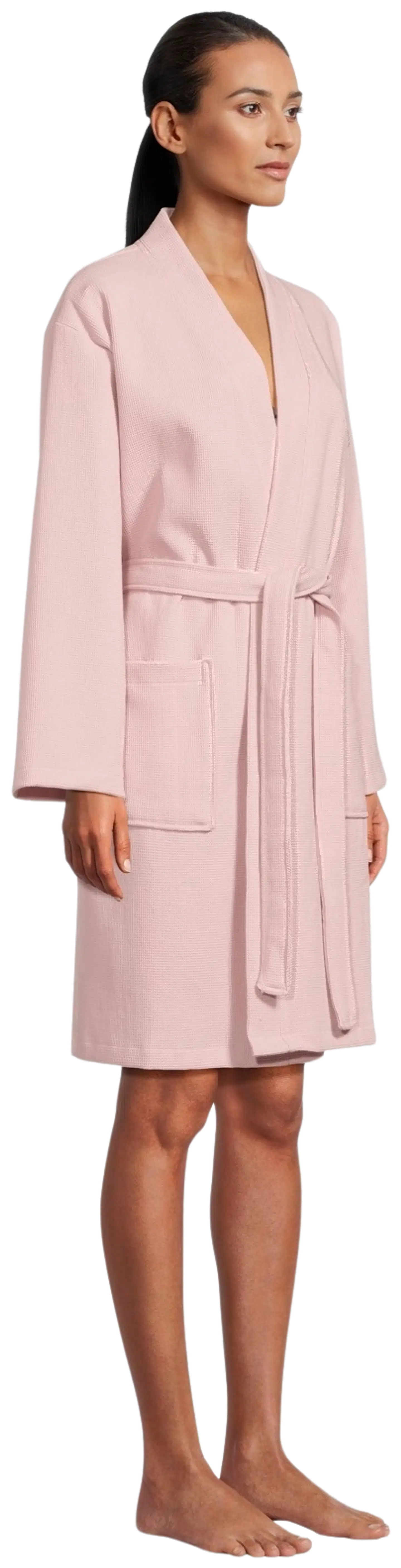 Actuelle naisten kylpytakki vohvelikankaasta 215ASS2001 - Chalk pink - 4