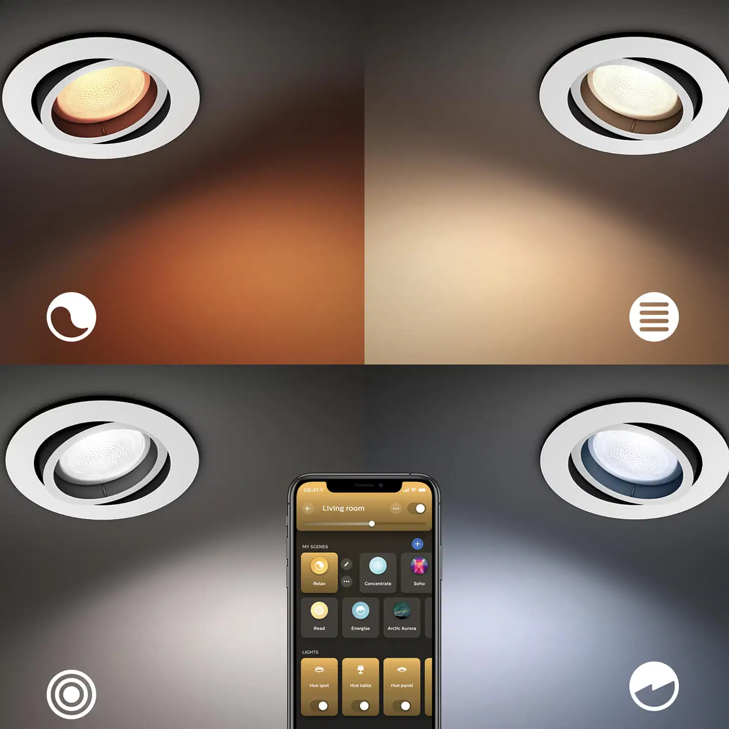 Philips Hue upotettava Centura -kohdevalaisin 4.2W 2000-6500K 400LM regular valkoinen - 8