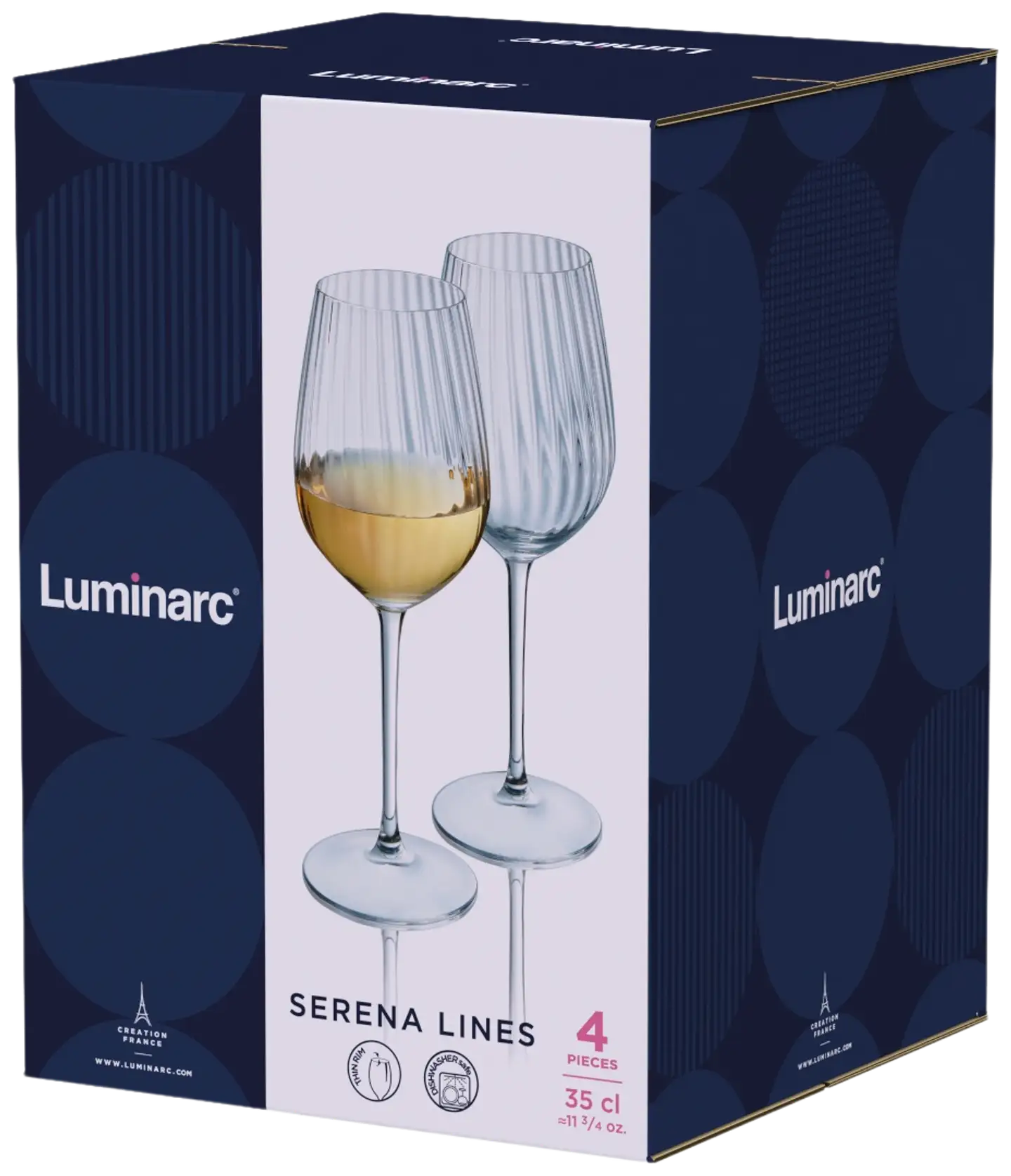 Luminarc valkoviinilasi Serena 35 cl 4 kpl - 3