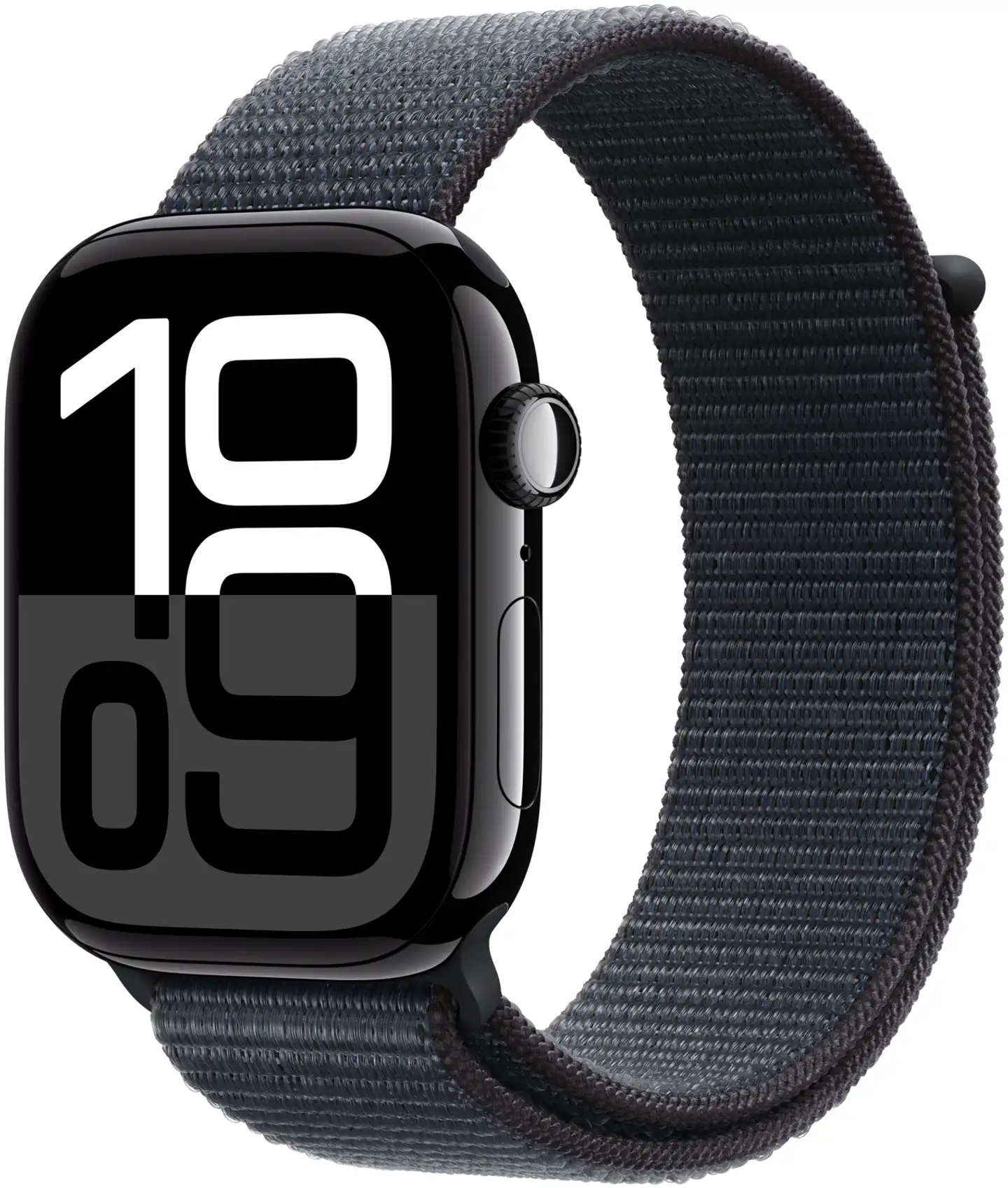 Apple Watch Series 10 GPS 46mm Jet Black alumiinikotelo, Ink Sport Loop ranneke - MWWR3QN/A - 2