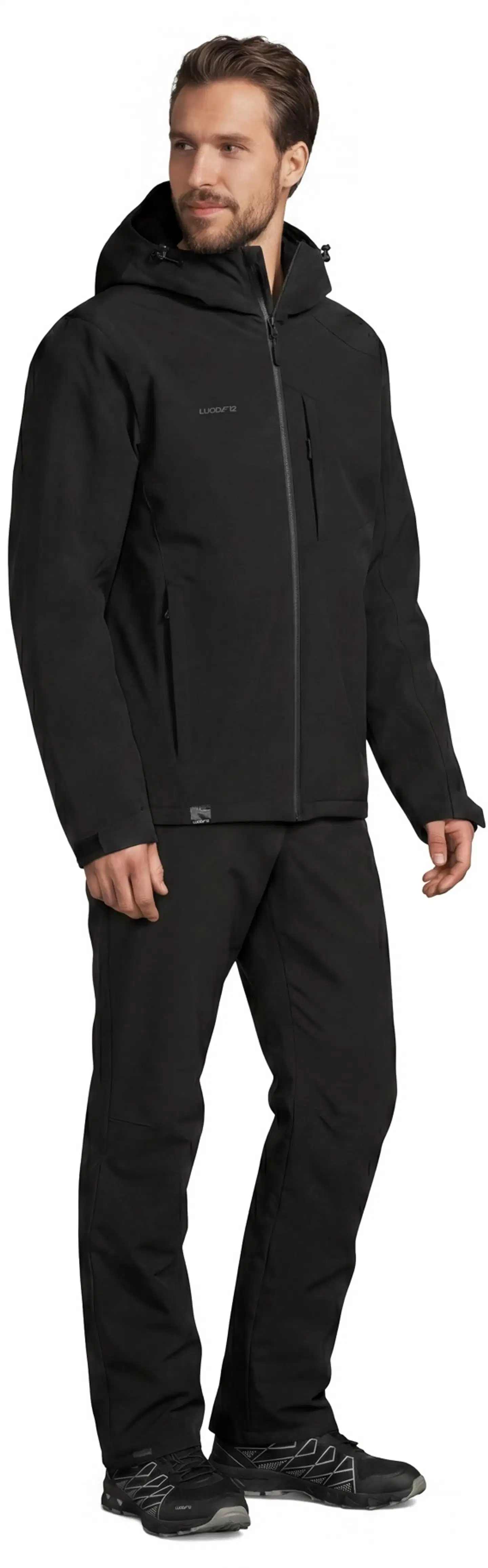 Luode12 miesten kevytvanuhousut 204L332470 - black - 4