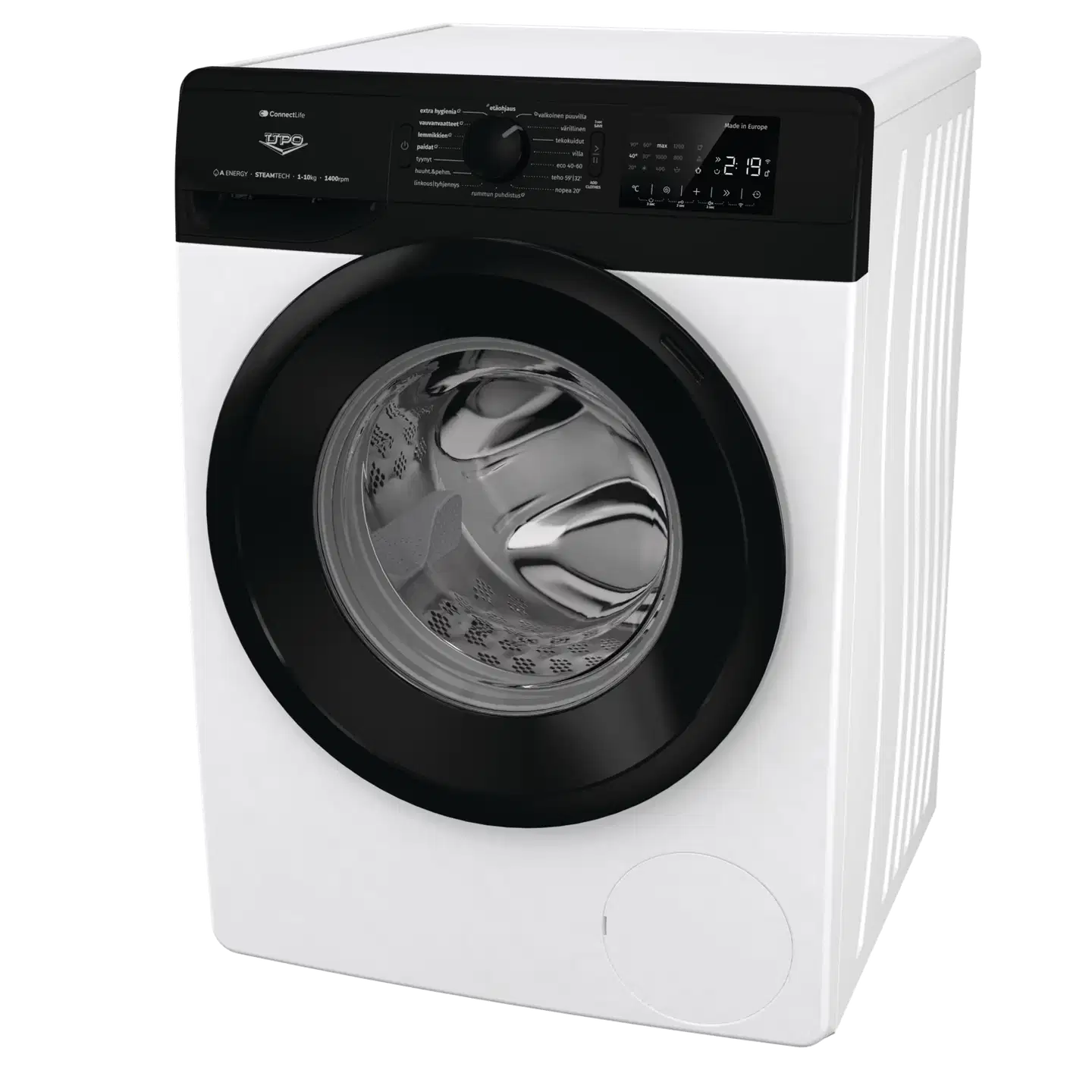 UPO edestä täytettävä pyykinpesukone P2V1014AS 10kg valkoinen - 4