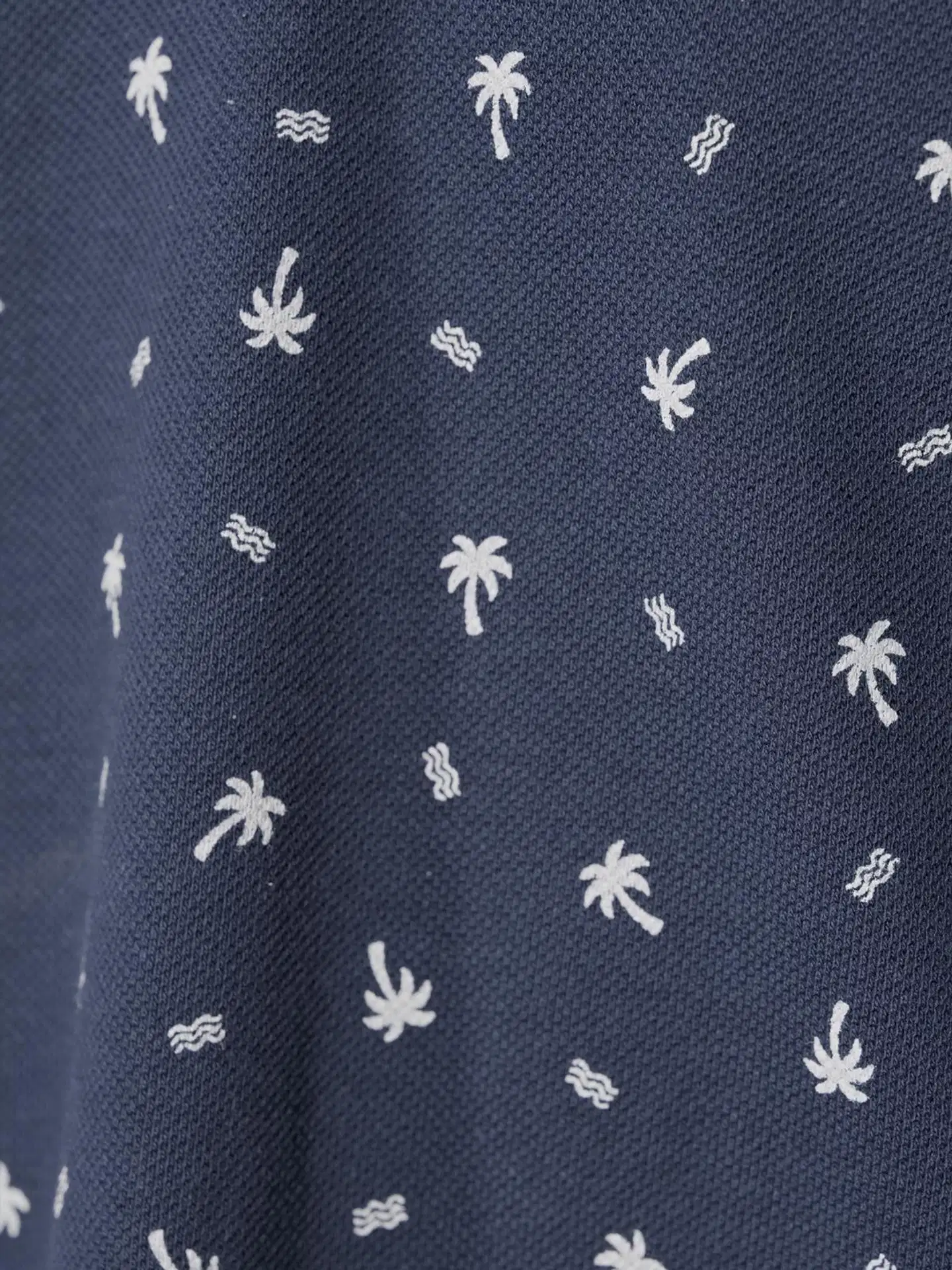 House miesten kuviollinen pikeepaita Palmu 195H152614 - Dark blue - 5