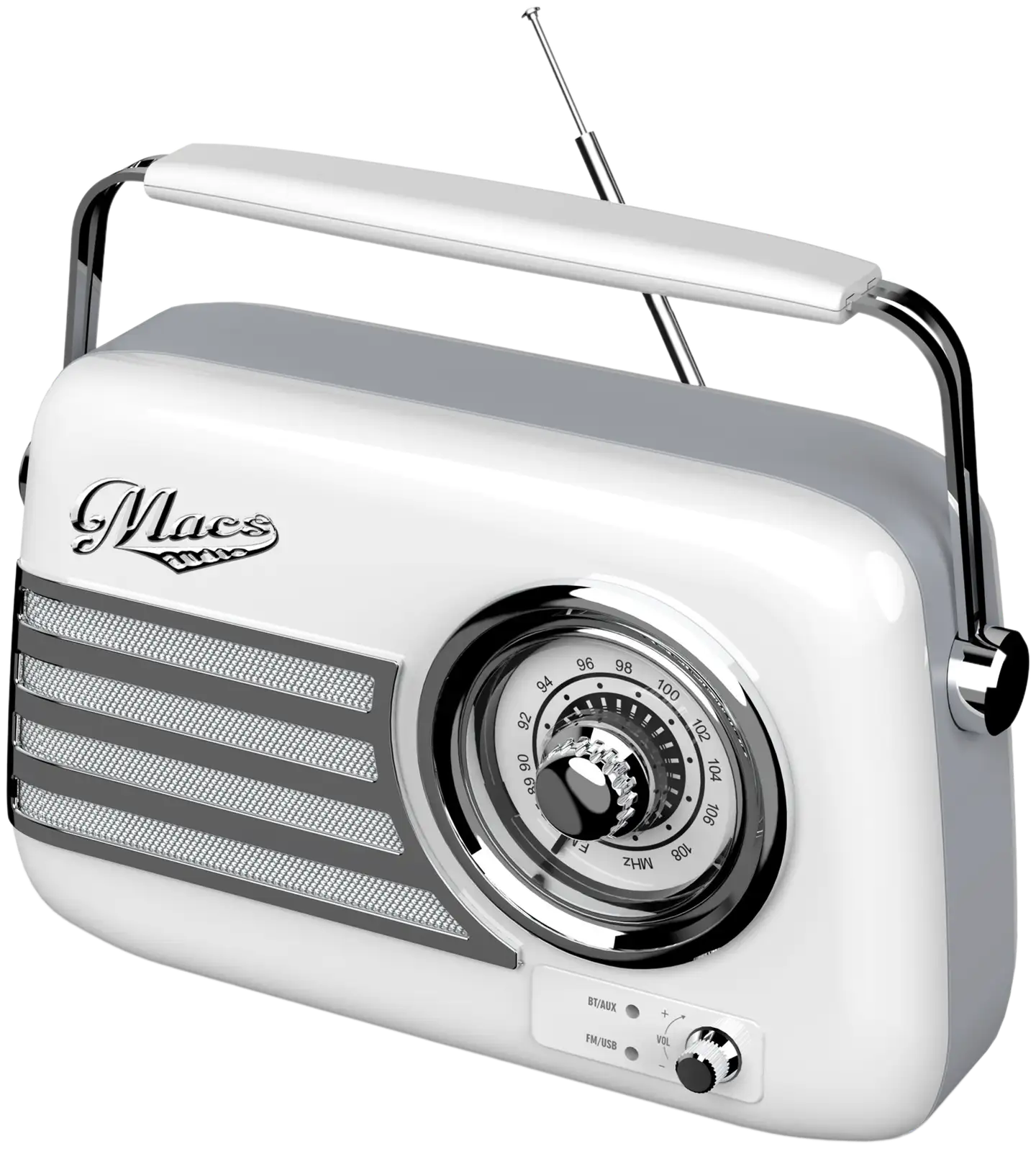 Macs radio Bluetooth kaiuttimella Melody valkoinen - 5