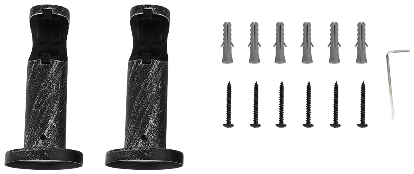 Ihanin verhotangon click-kannakkeet mustakulta 28mm 2kpl/pss - 3