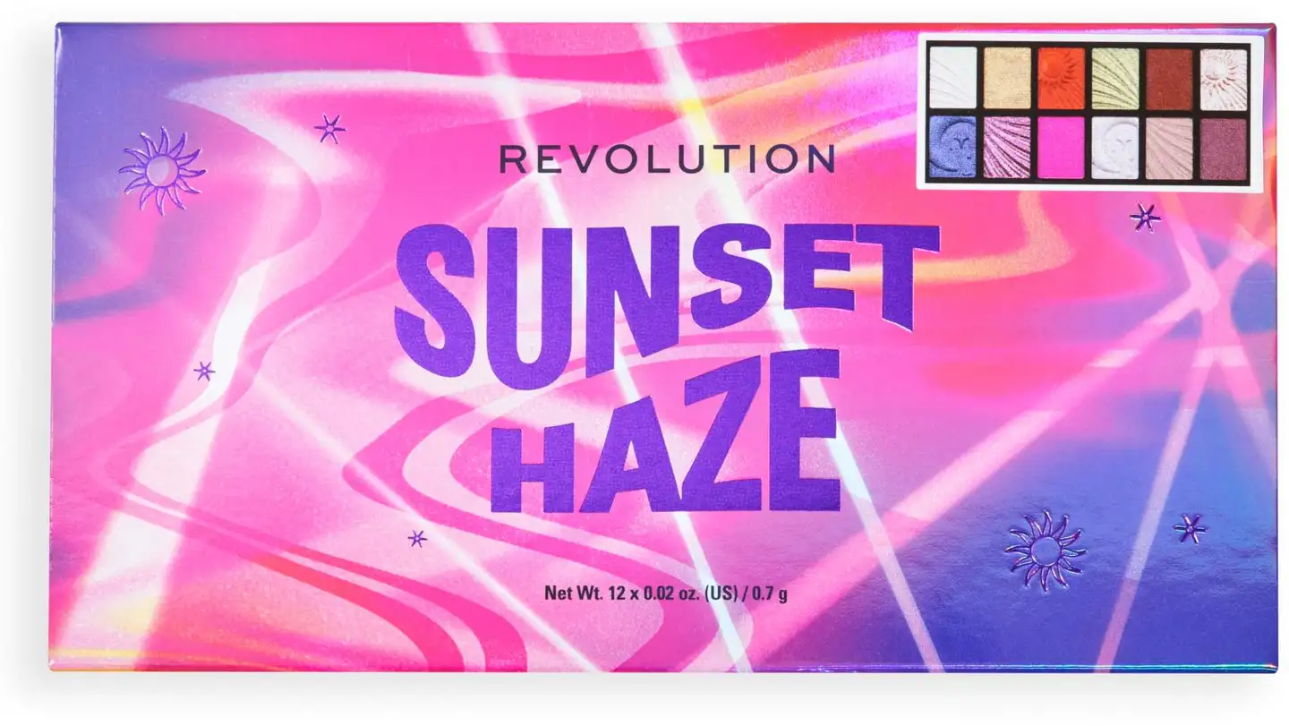 Revolution sunset haze luomiväripaletti 12 kesän kuumaa sävyä - 3