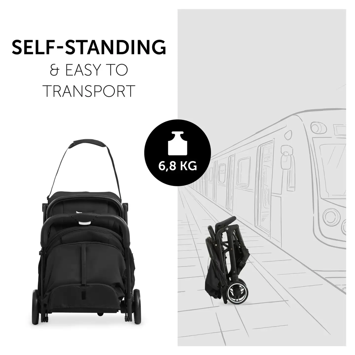 Hauck rattaat Travel N Care musta - 13