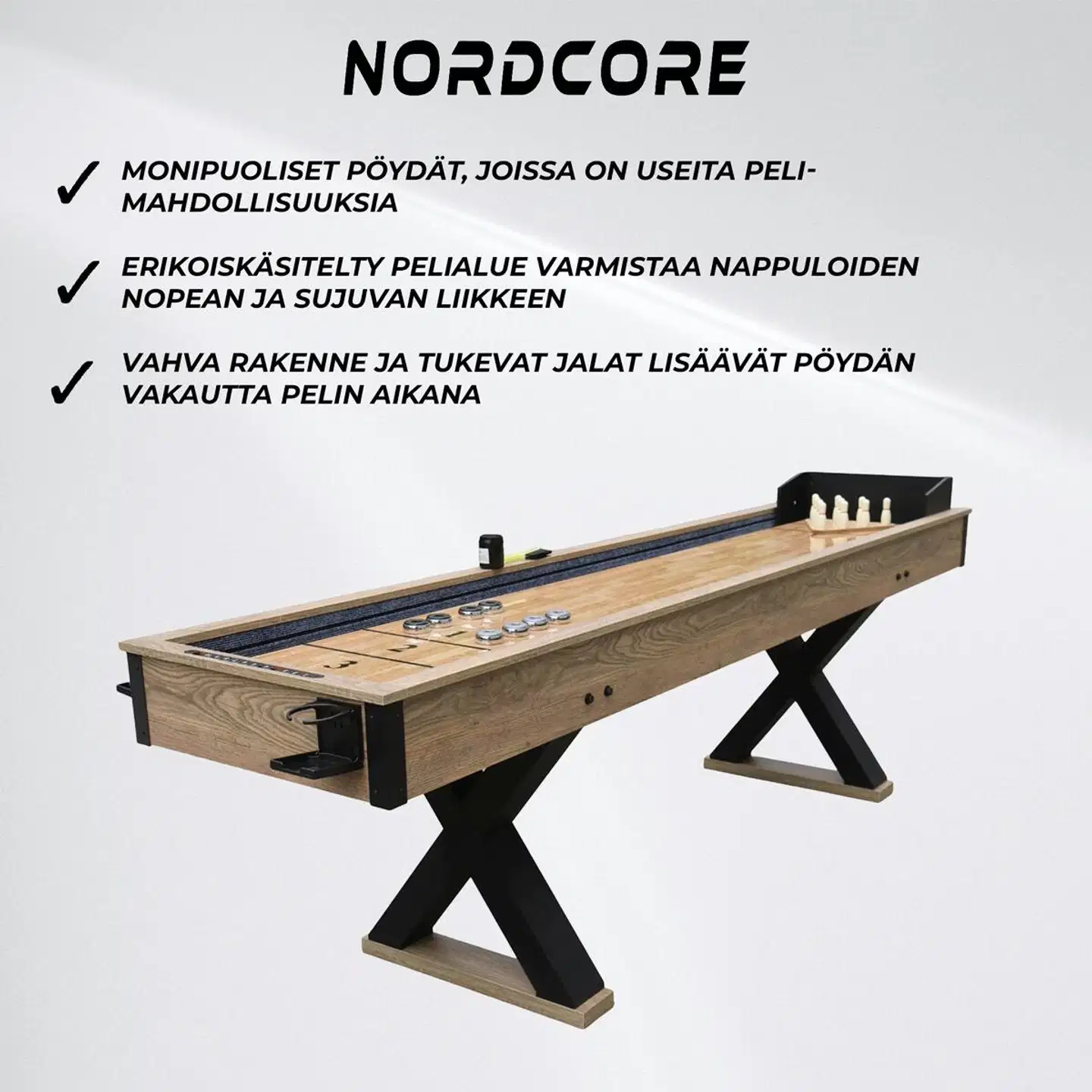 Nordcore 2-in-1 shuffleboard 9` - 3
