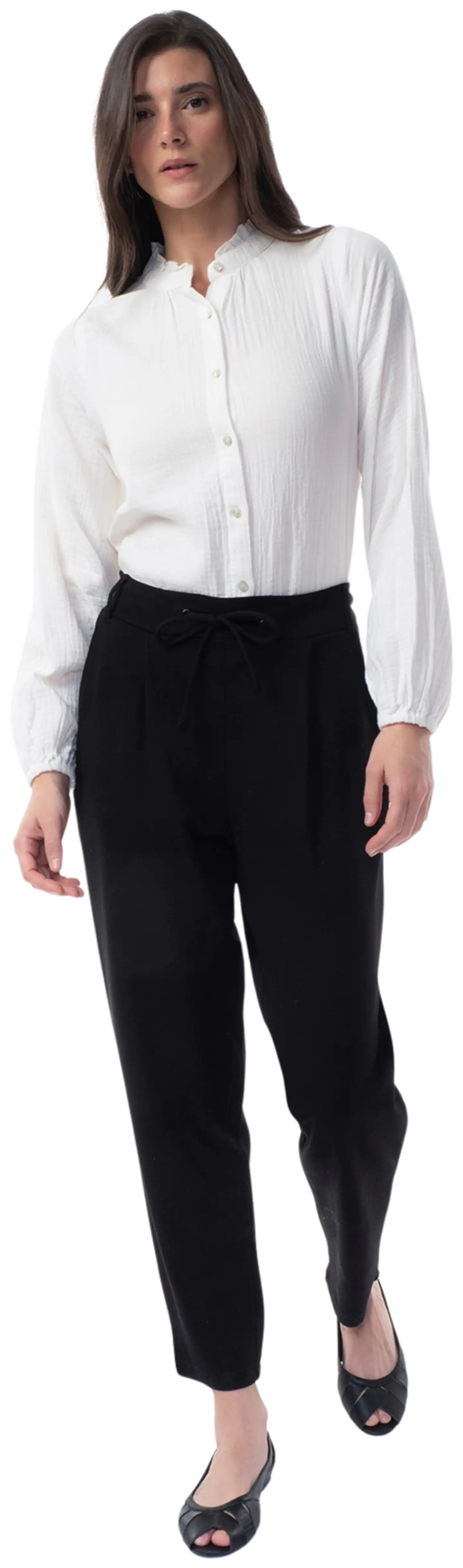 TEX naisten neulehousut I993122 - BLACK 1 - 4