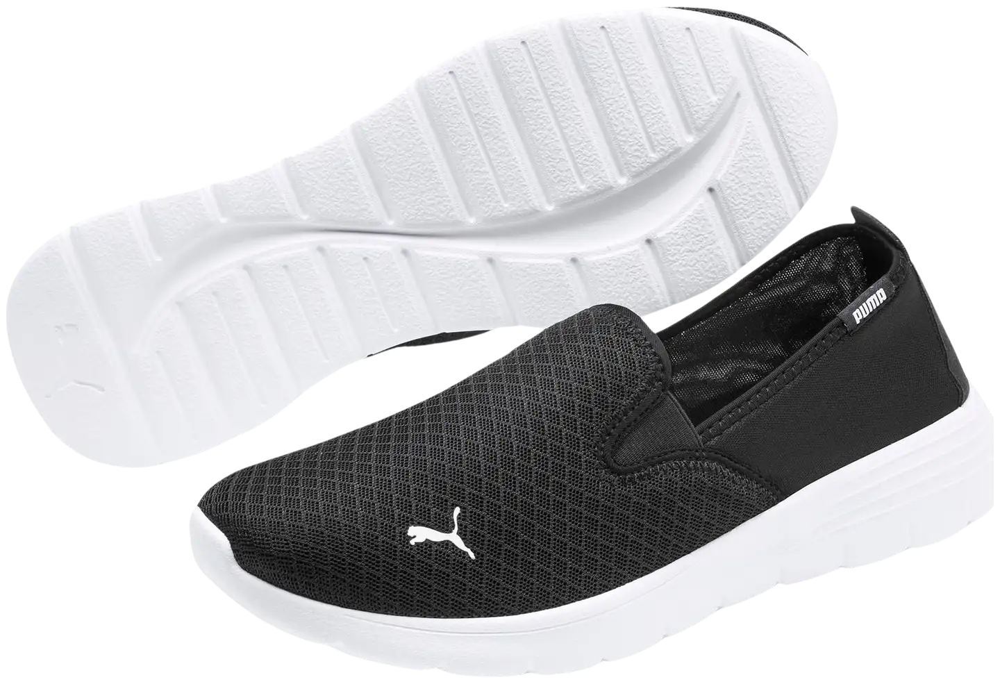 Puma naisten vapaa-ajanjalkineet Renew Slip On 371951 - black-white