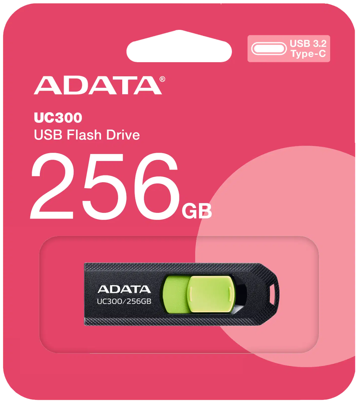 ADATA UC300 USB-muistitikku, 256 GB, musta/vihreä (USB-C 3.2 Gen 1) - 2