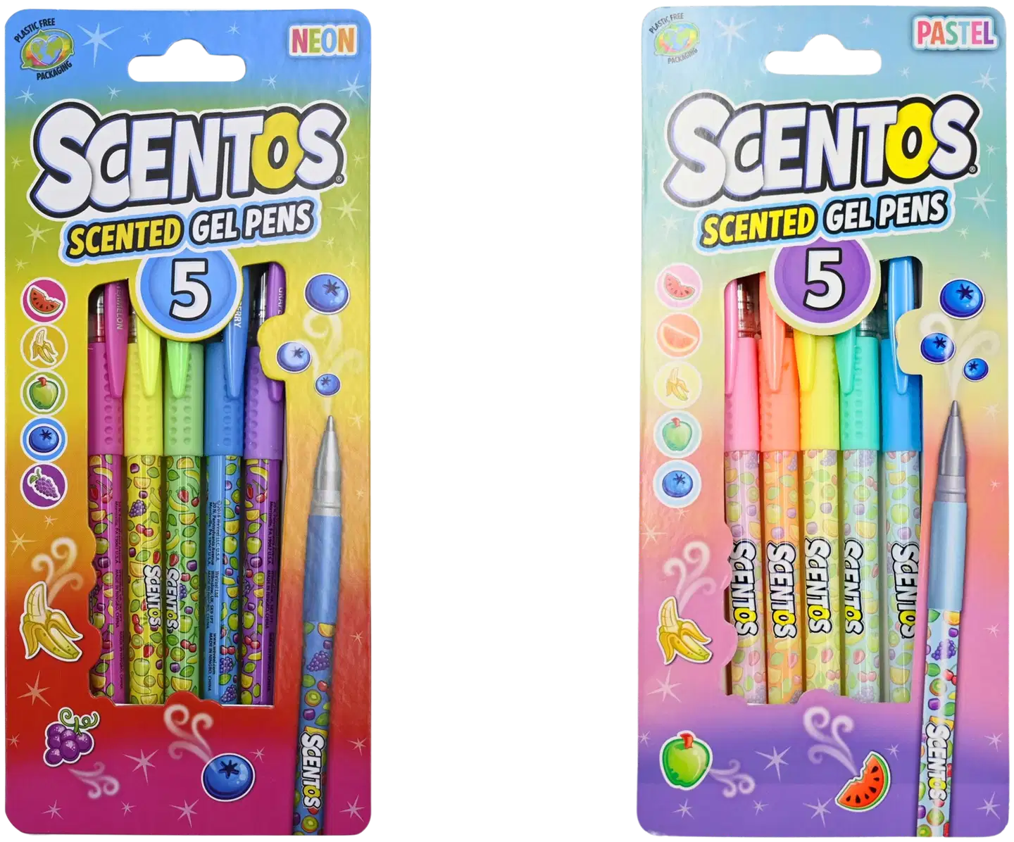 Scentos tuoksuvat geelikynät 5 kpl - 1