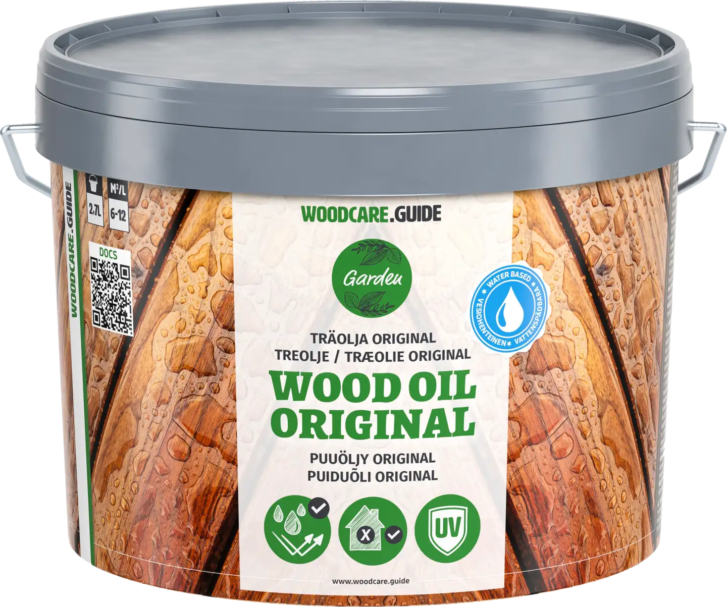 Woodcare puuöljy 2,7l harmaa