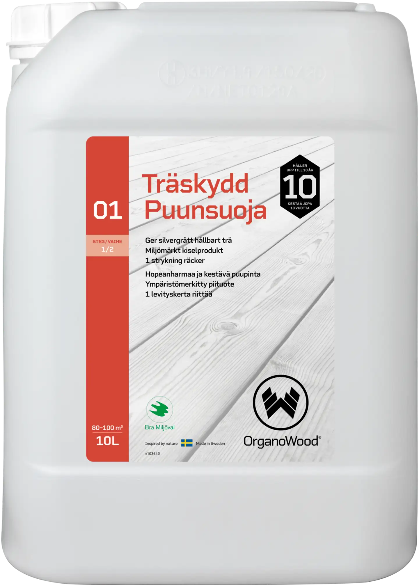 Organowood Puunsuoja 01 10 l harmaannuttaja 103310