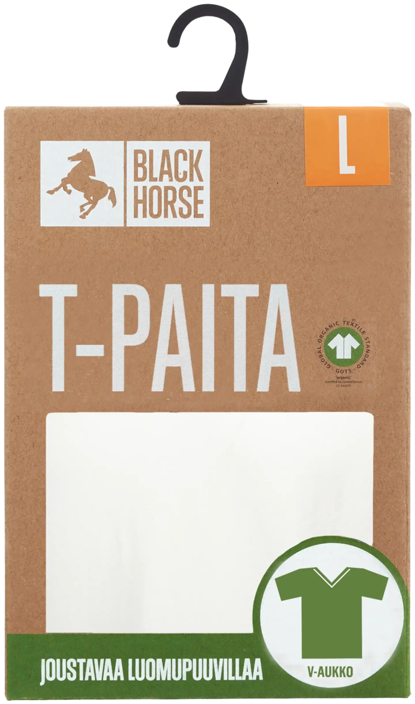 Black Horse miesten t-paita I52741 - WHITE - 2