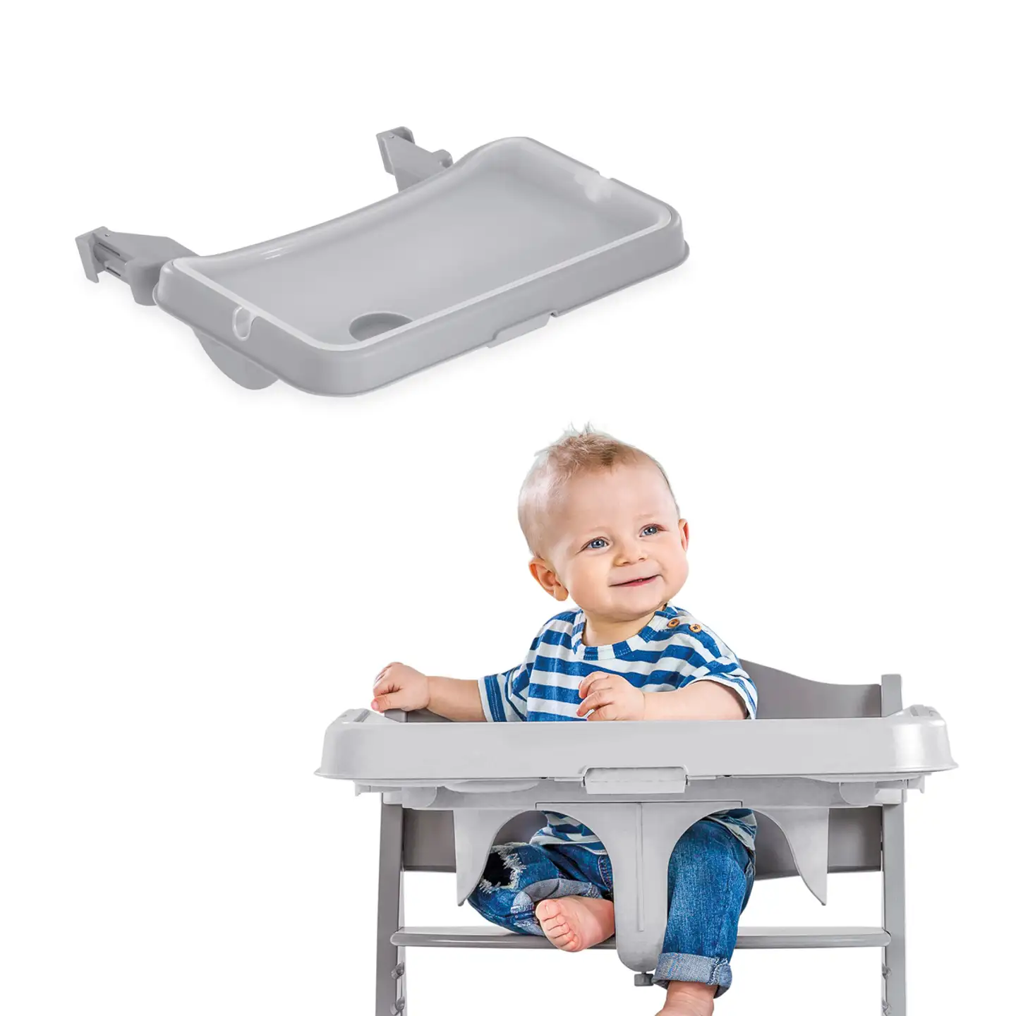 Hauck tarjotin syöttötuoliin Alpha Tray harmaa - 30
