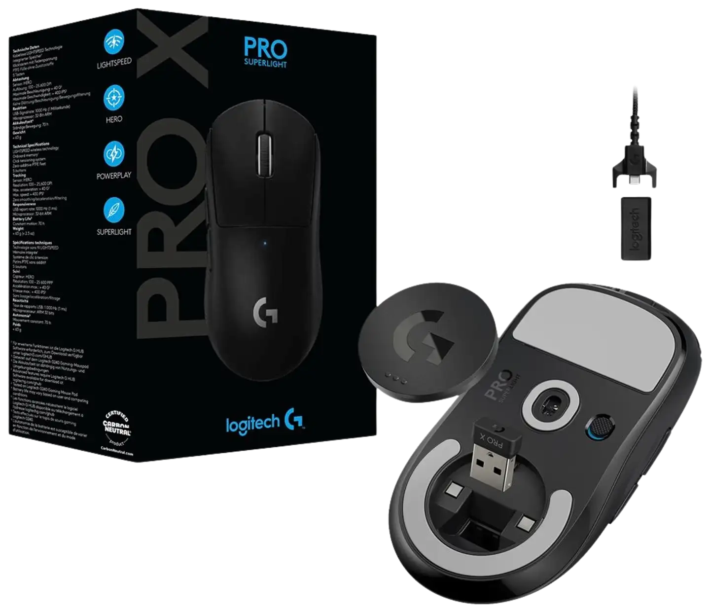 Logitech Pro X pelihiiri Superlight musta - 6