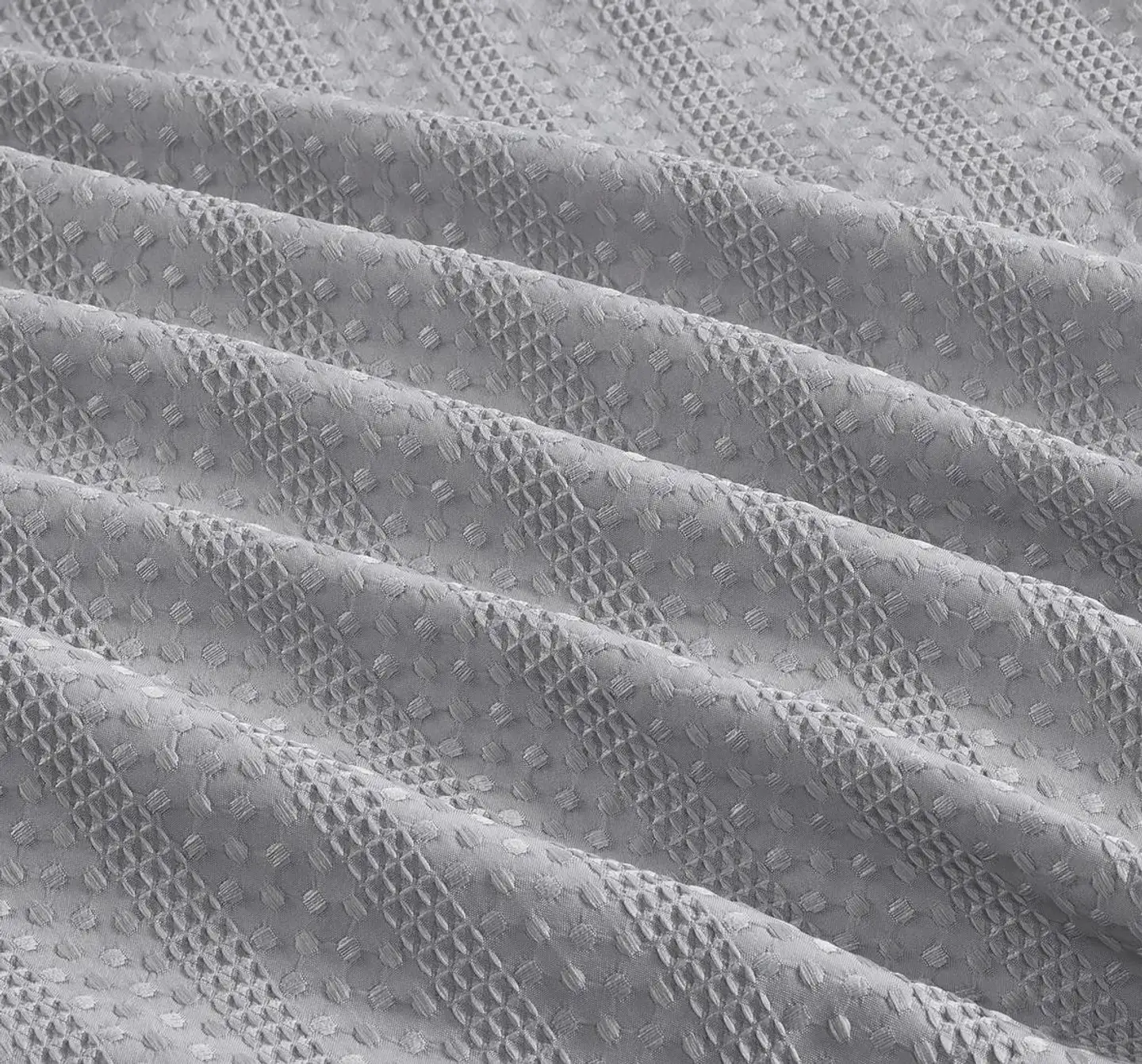 Home & Main päiväpeitto WaffleJacq 160x260 cm vaaleanharmaa - 2