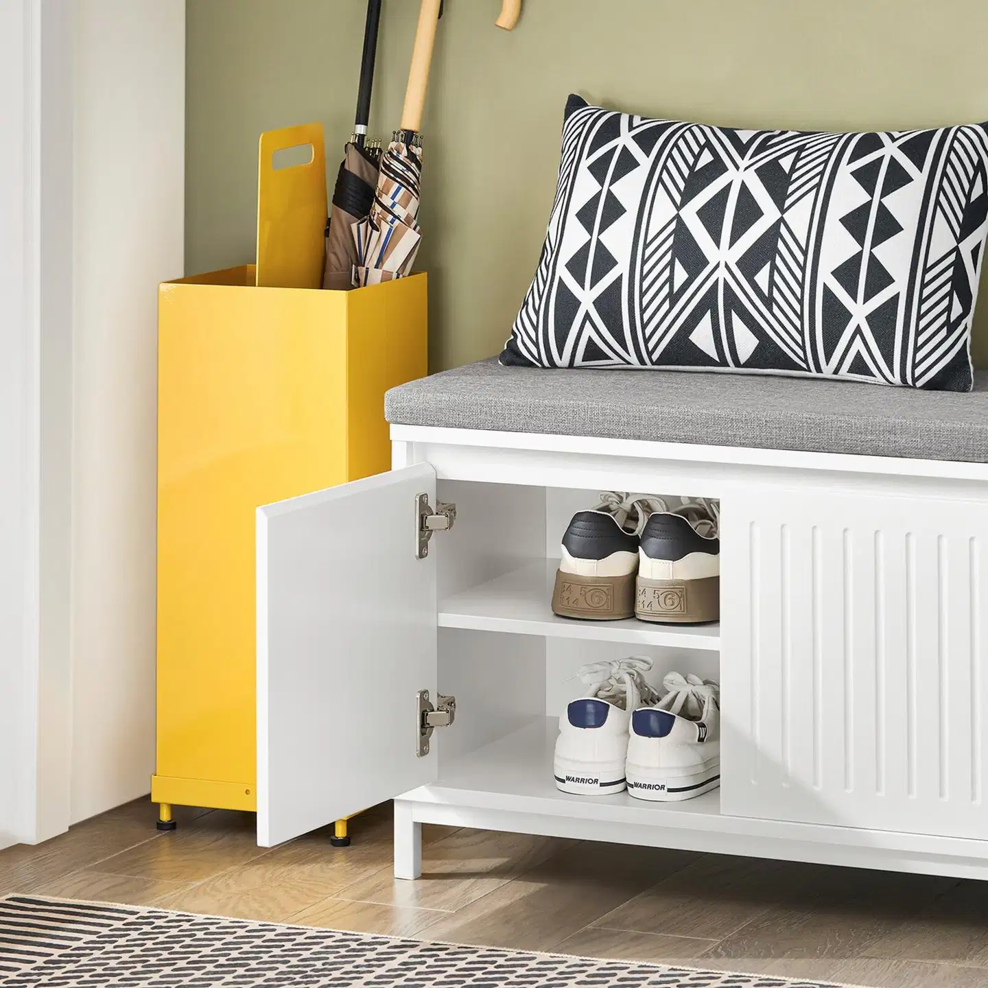 SoBuy kenkäkaappi valkoinen FSR172-W - 6