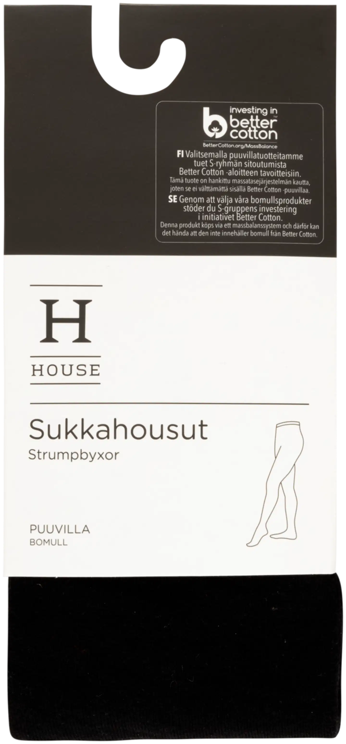 House naisten puuvillasukkahousut HO92209 - BLACK