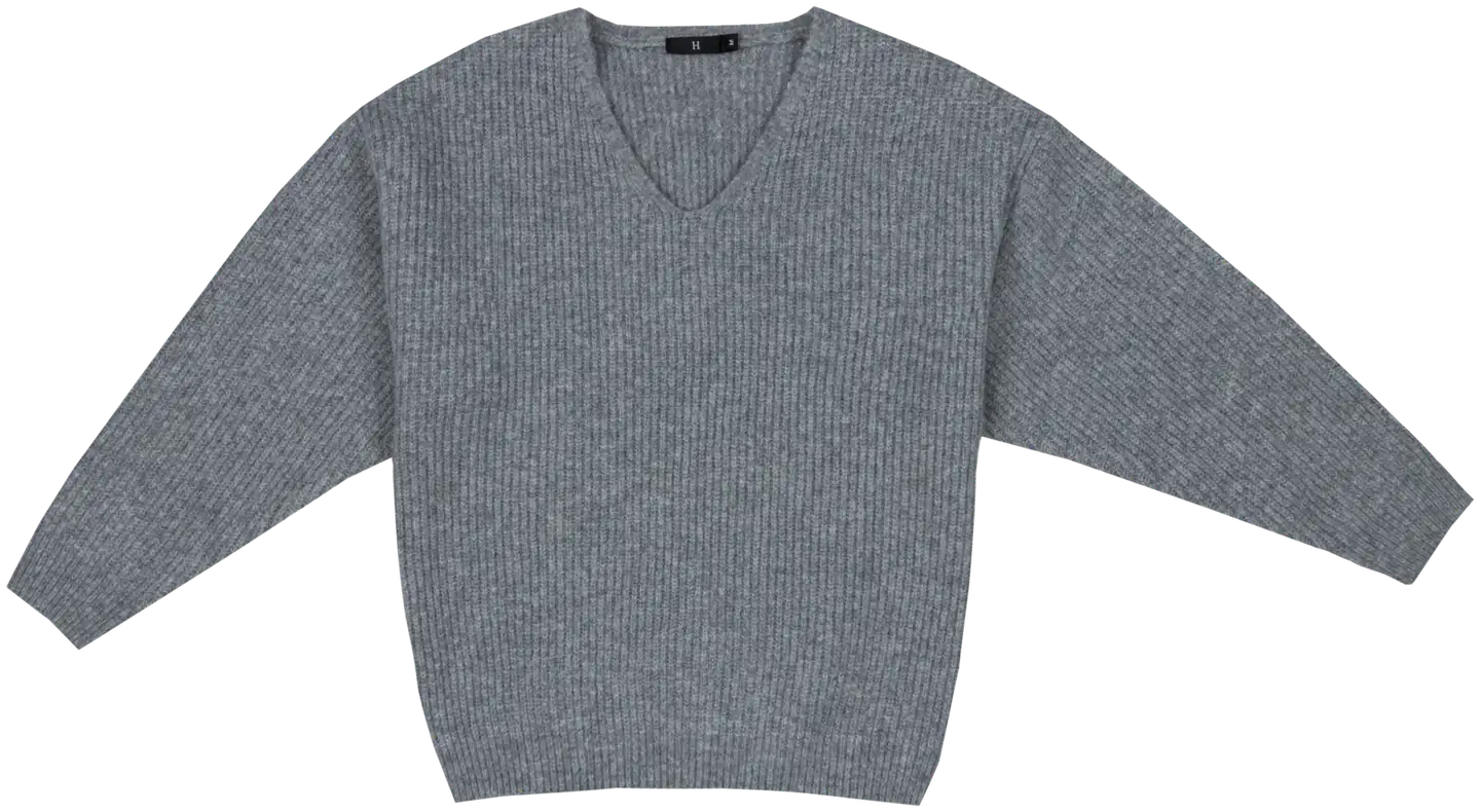 House naisten neule 213H402505 - Light grey - 1