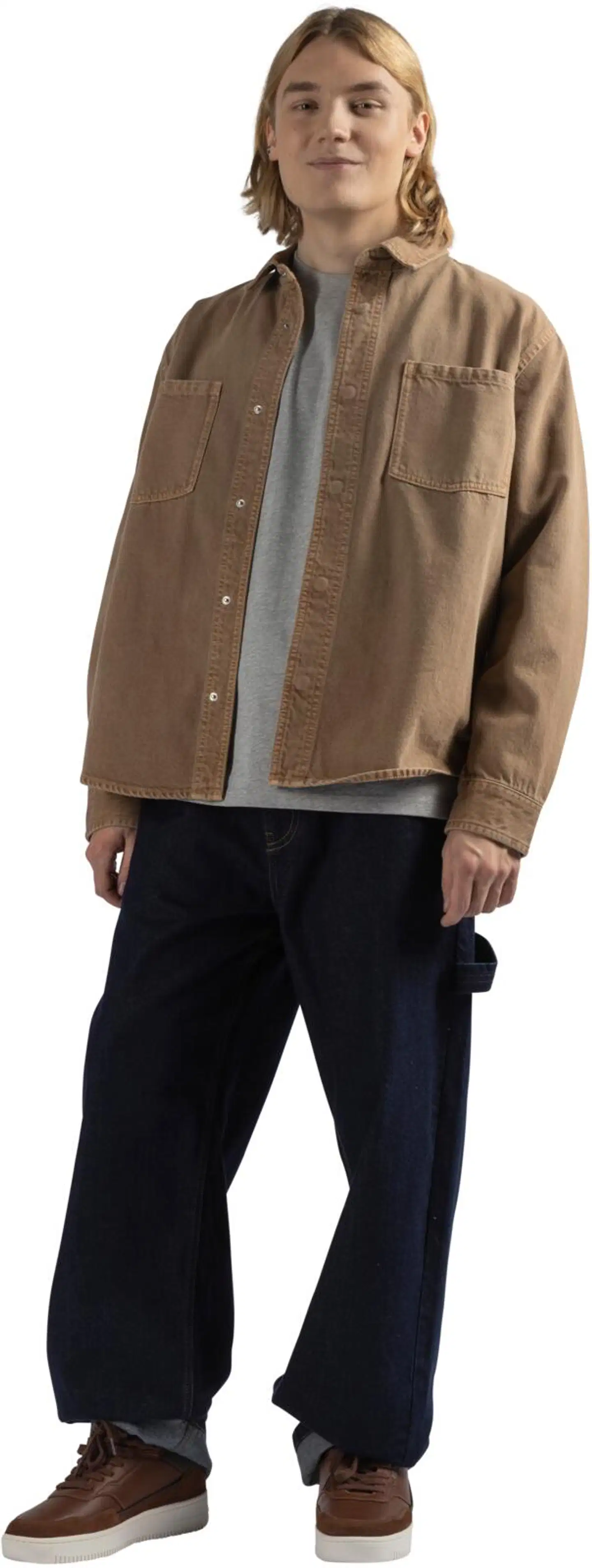 WKLY. miesten t-paita selkäprintillä, väljä istuvuus, oversize 195W252601 - Grey mel. - 13