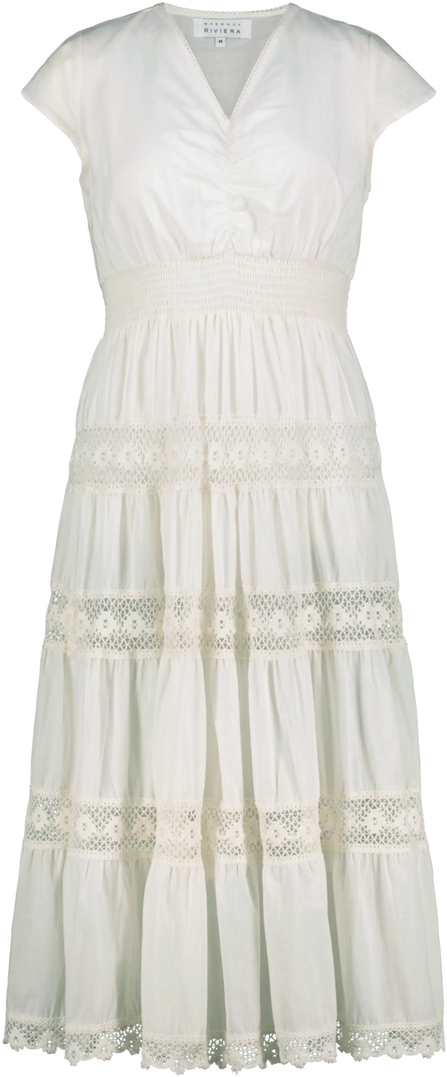 Margaux Riviera naisten midimekko MR-360 - WHITE - 1
