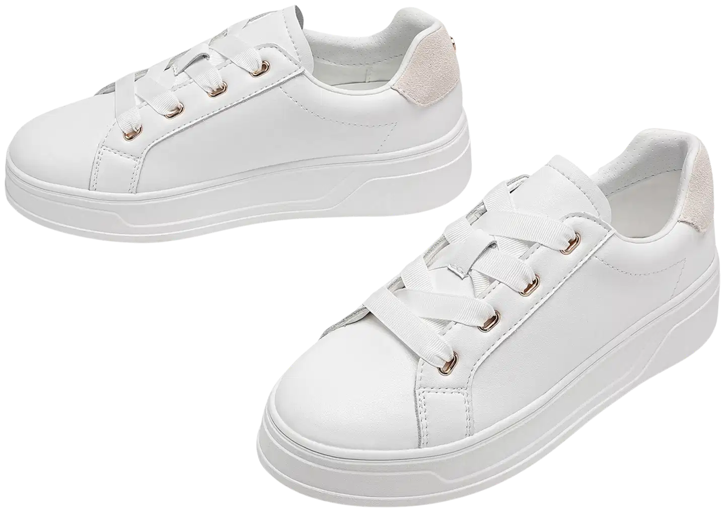 WKLY. naisten nahkatennarit Bogi W345370 - White twocolored - 2