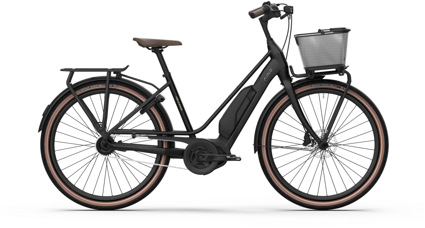 Helkama e-Aino 27,5" Kaupunkisähköpyörä 5-vaihdetta runko 52 cm musta - 1