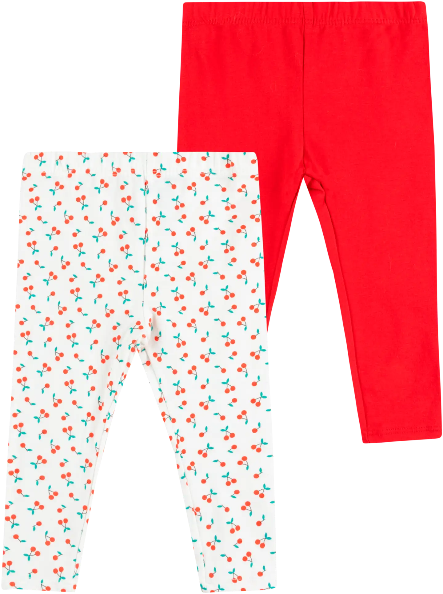 TEX BABY vauvojen leggingsit Kirsikka 2-pack - RED - 1