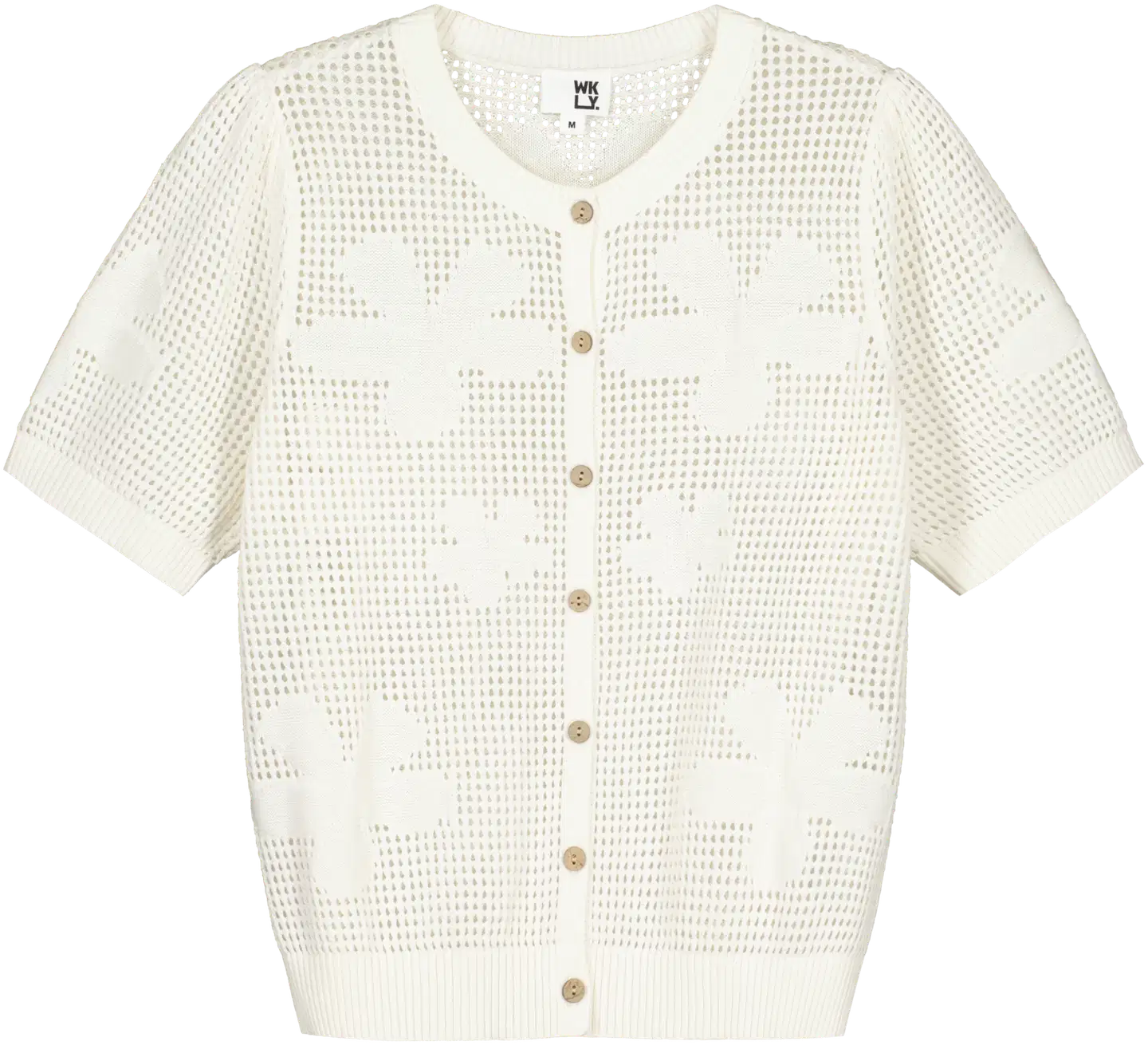 WKLY. naisten lyhythihainen neuletakki 213W090308 - Off white - 1