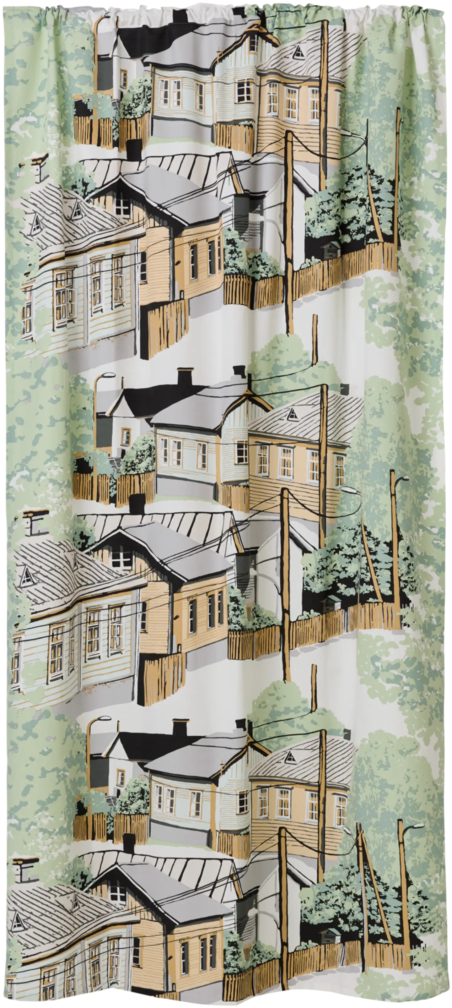 Vallila sivuverho Naapurusto 140x250 cm mint