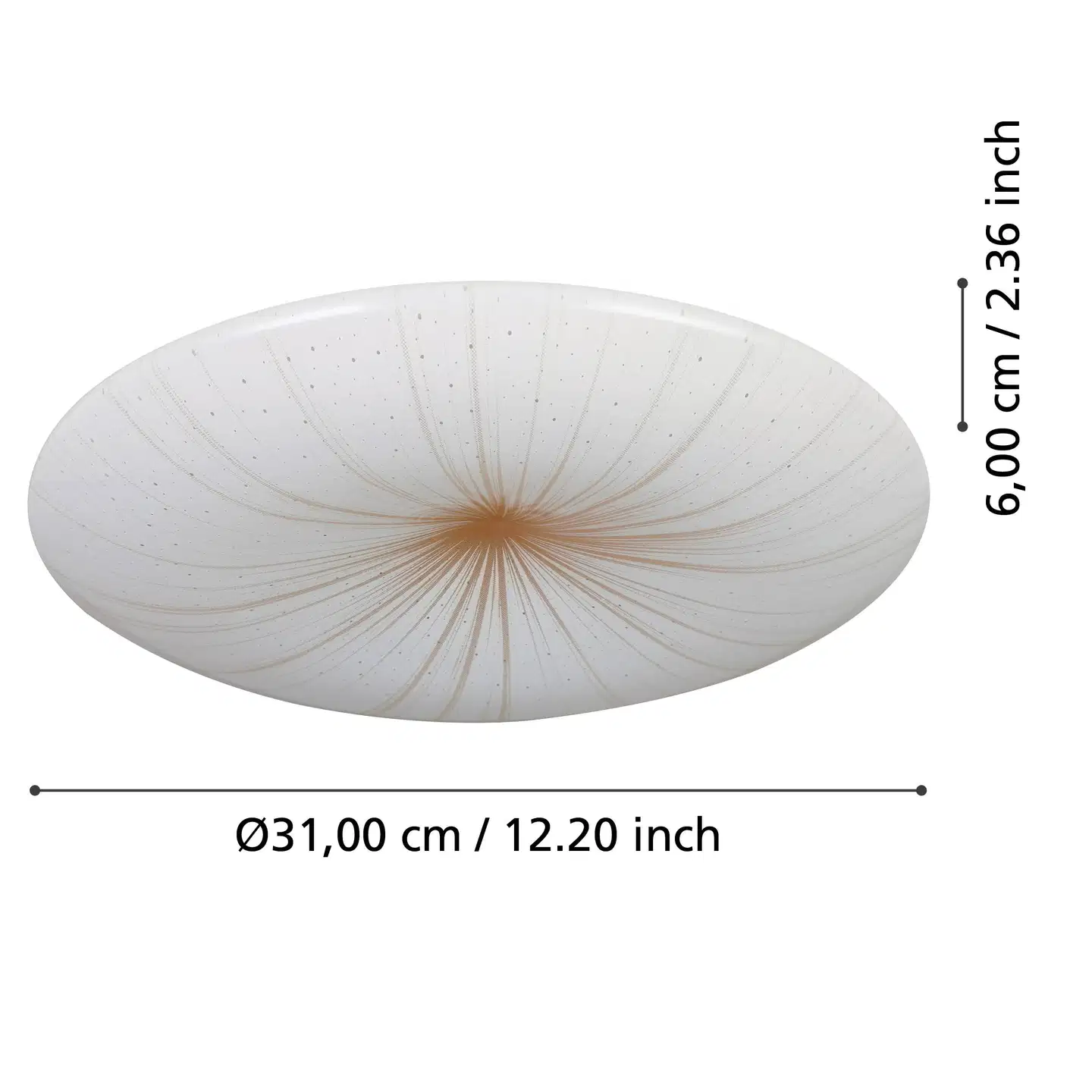 EGLO Plafondi Nieves 1 led 10W Ø31cm valkoinen/kulta - 4