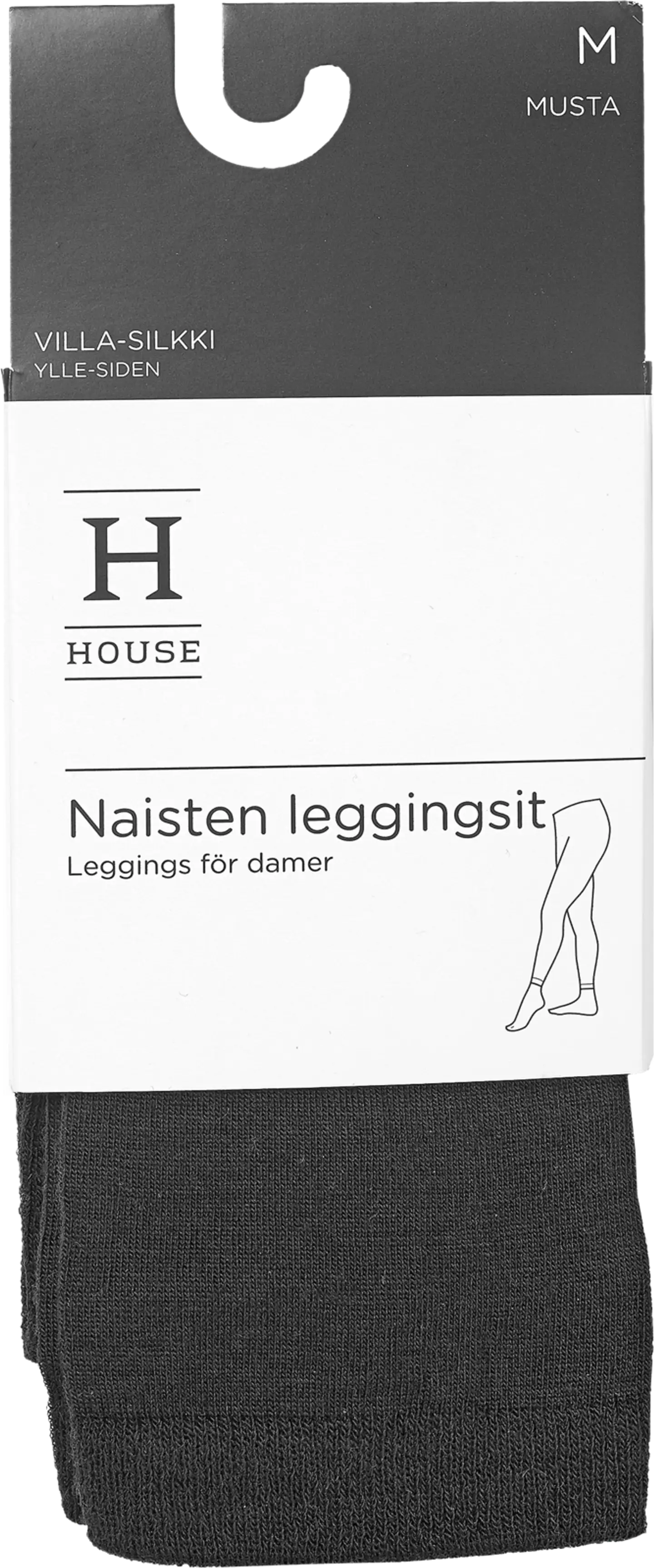 House naisten villa-silkkileggingsit - BLACK