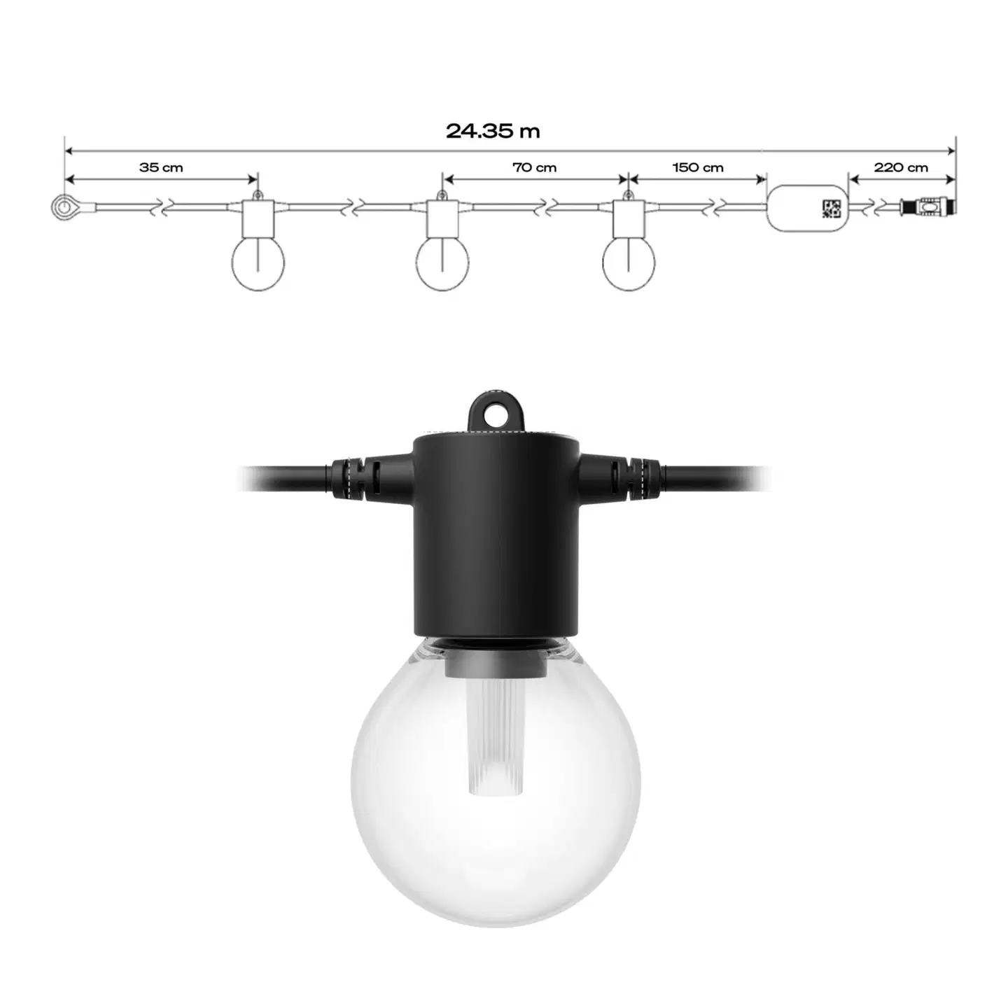 Philips Hue Festavia Globe -valosarja ulkokäyttöön 21m - 2