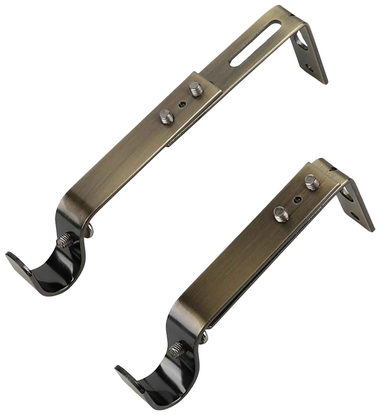 Ihanin verhotangon kannakkeet antiikkimessinki 19mm 2kpl/pss - 1