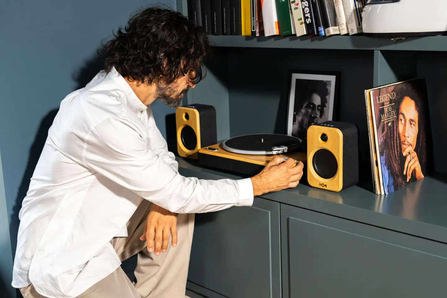 House of Marley Bluetooth hyllykaiuttimet Get Together Duo, musta/puu - 8