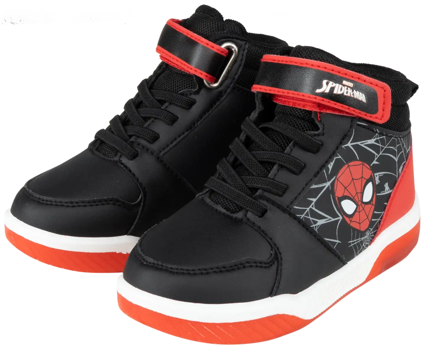 Spider-Man lasten midvartiset vilkkutennarit SP01433 - BLACK/RED - 1