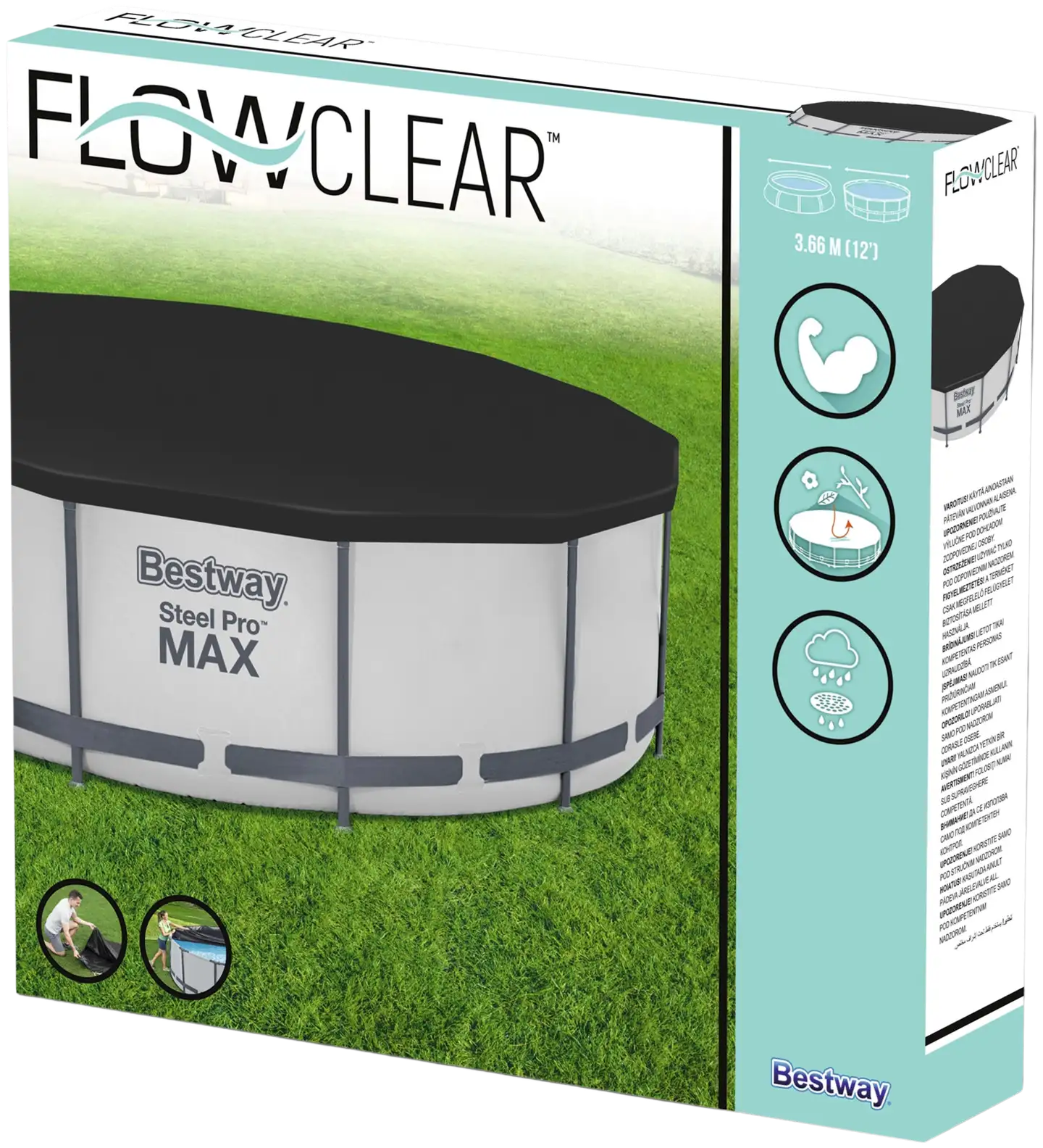 Flowclear uima-altaan suojapeite 366 cm - 2