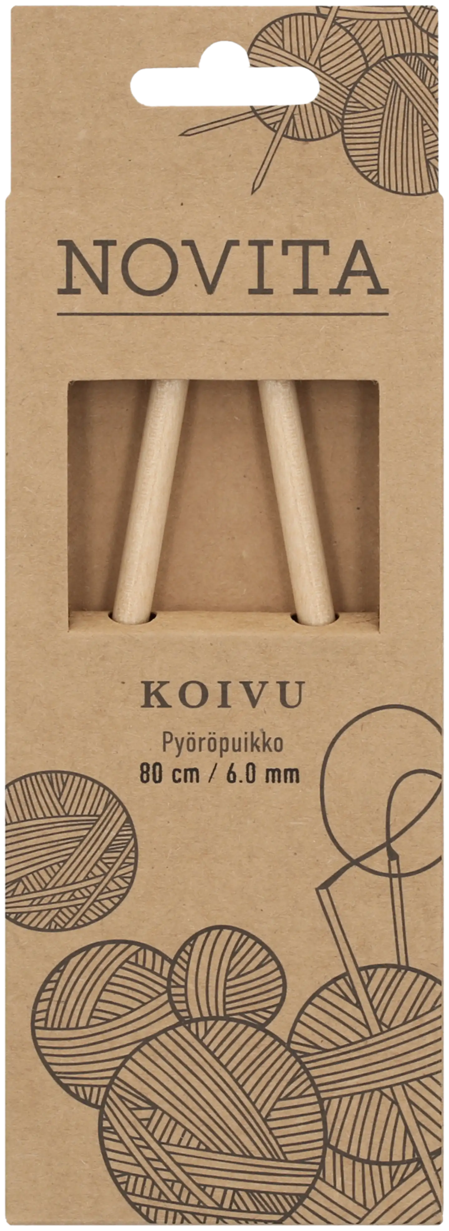 Novita Pyöröpuikko koivu 80cm - 6mm - 1