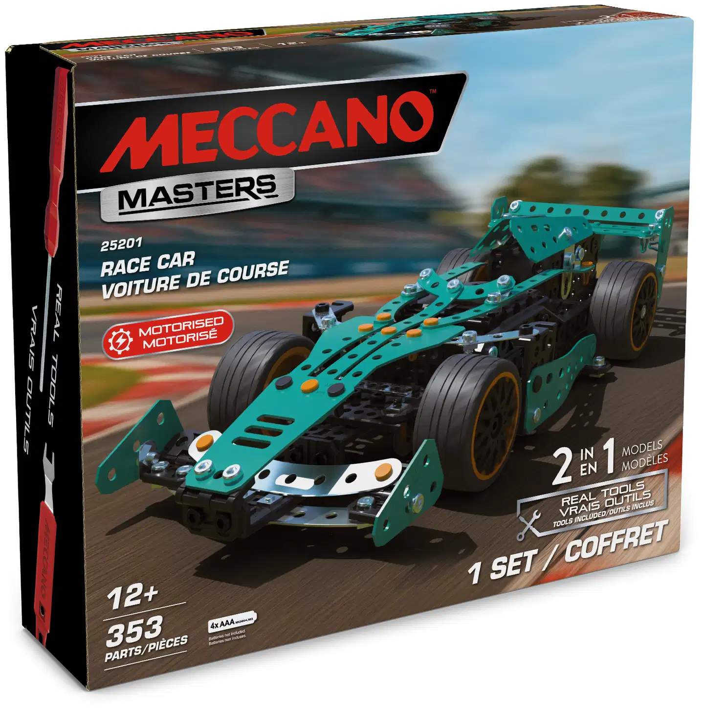 Meccano 2-in-1 Hypercar ja F1 -rakennussarja - 1
