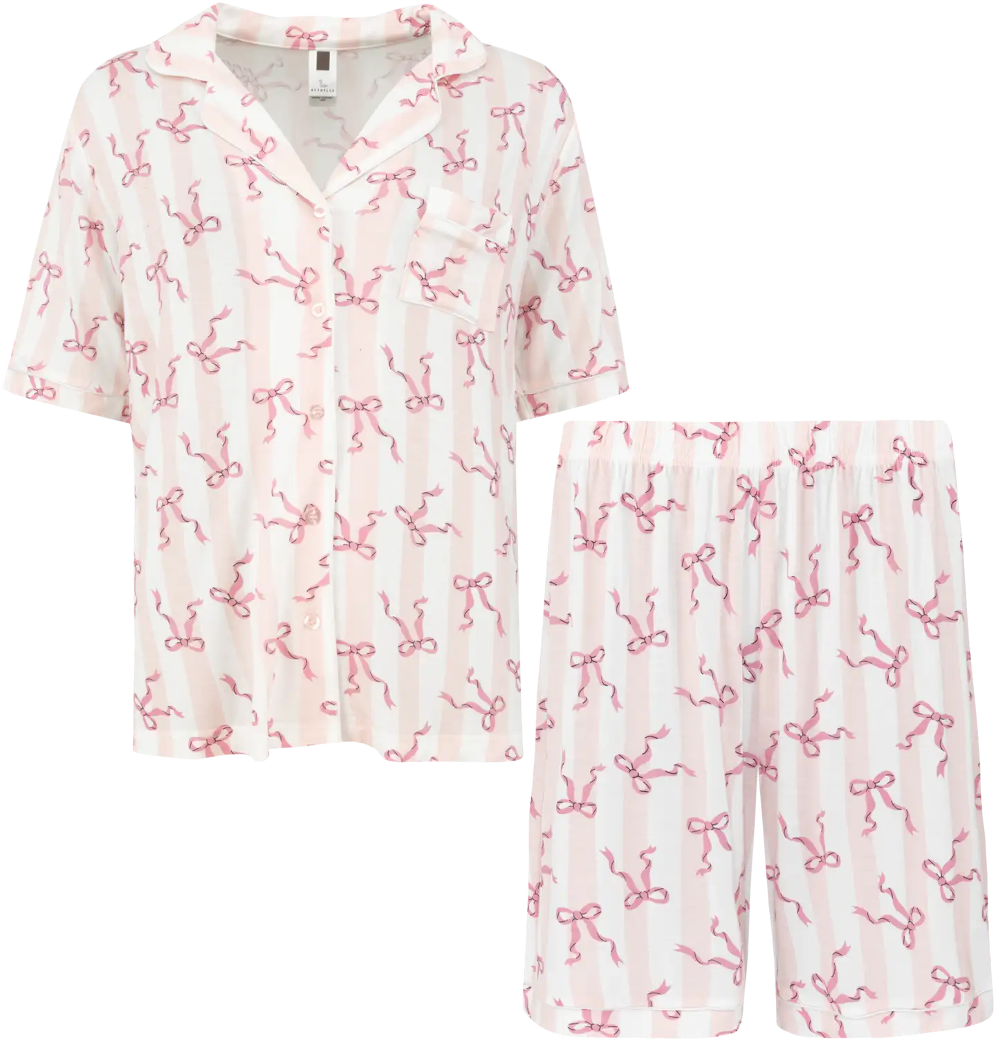 Actuelle naisten shortsipyjama 212A042624 - AOP - 1