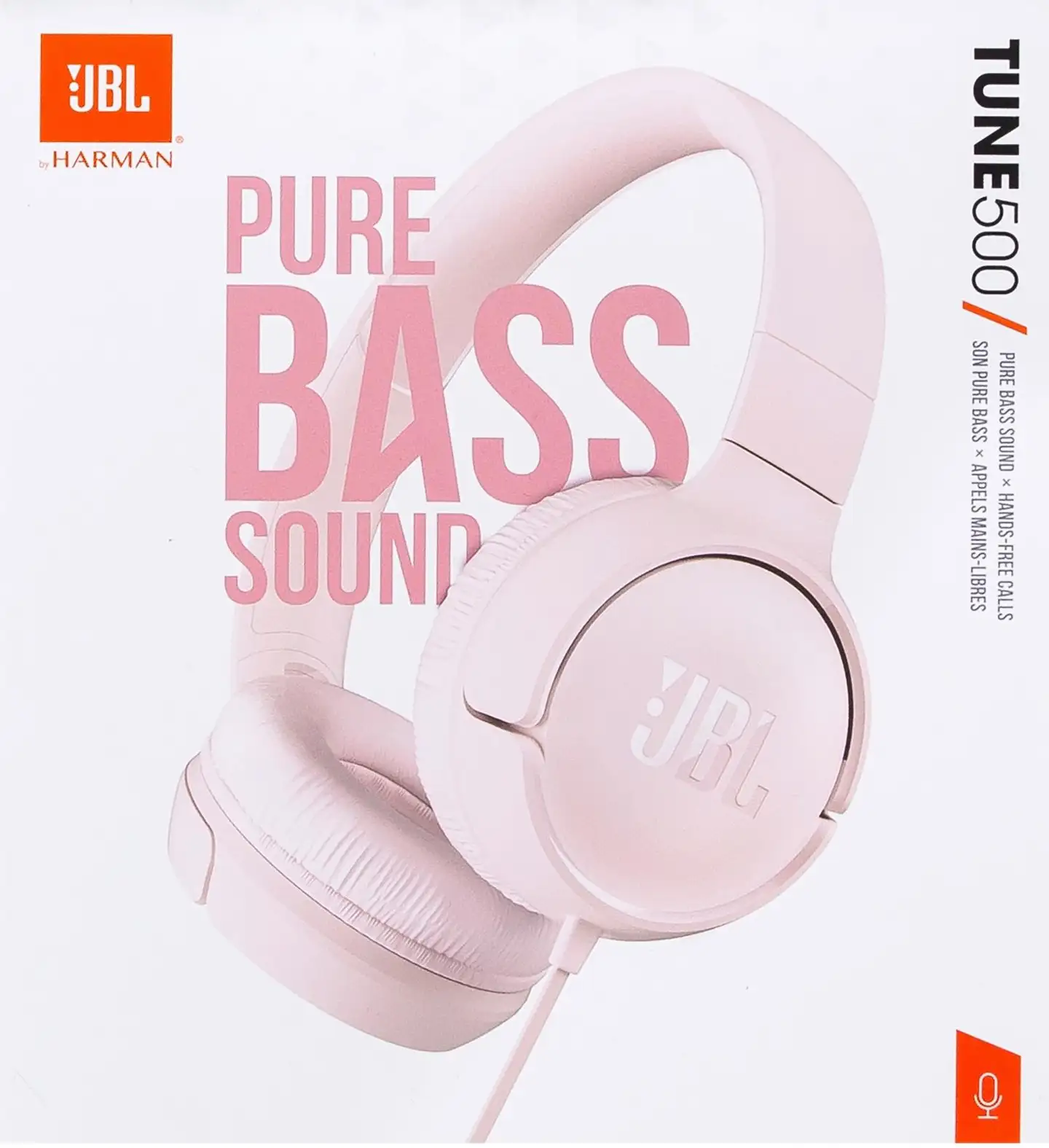 JBL sankakuulokkeet T500 pinkki