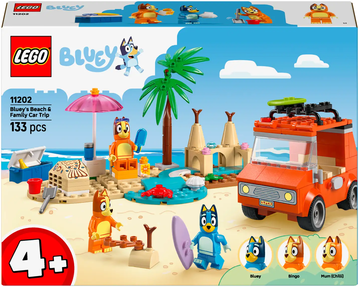 LEGO Bluey 11202 Blueyn perheen autoretki rannalle - 2