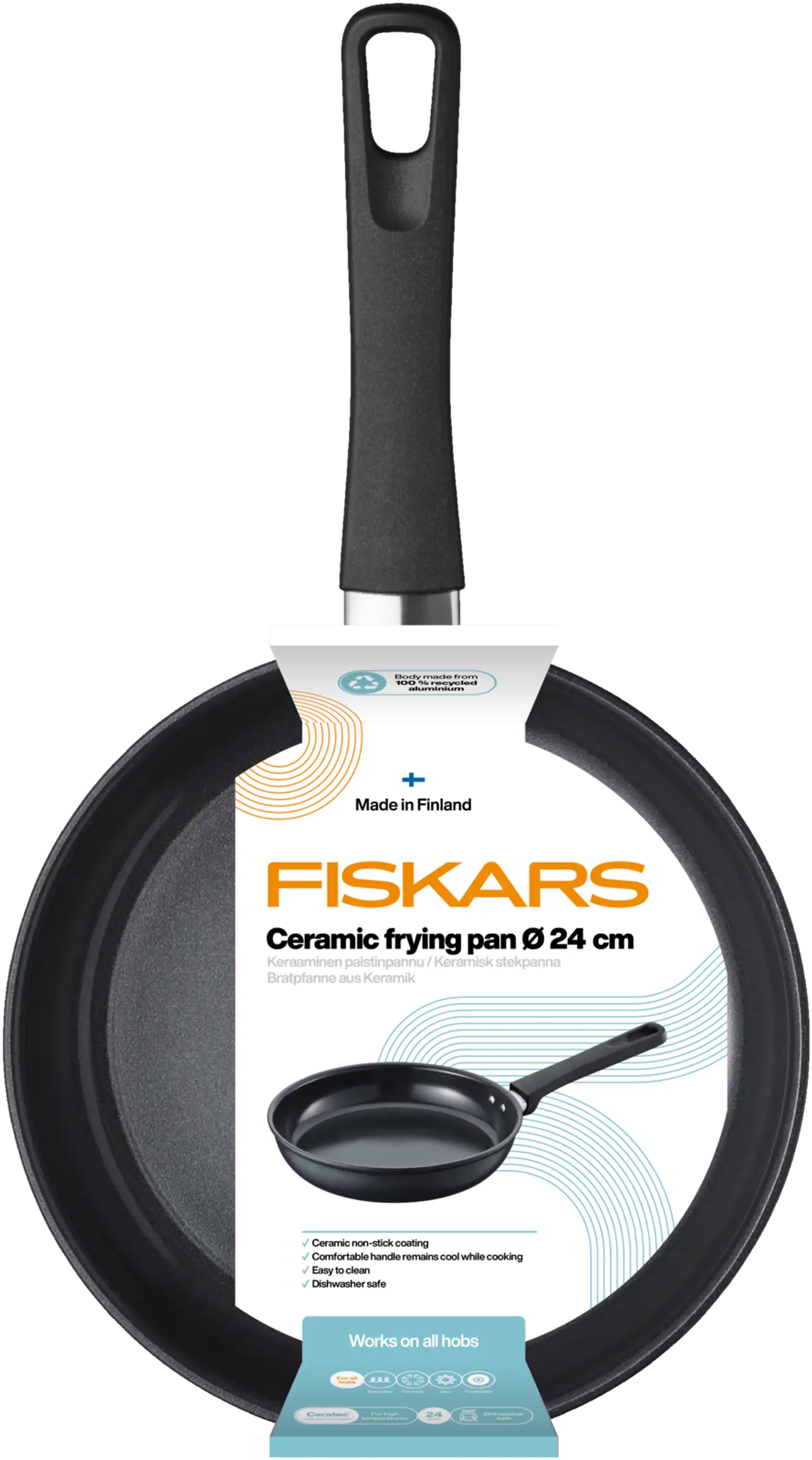 Fiskars paistinpannu 24cm keraaminen pinnoite - 4