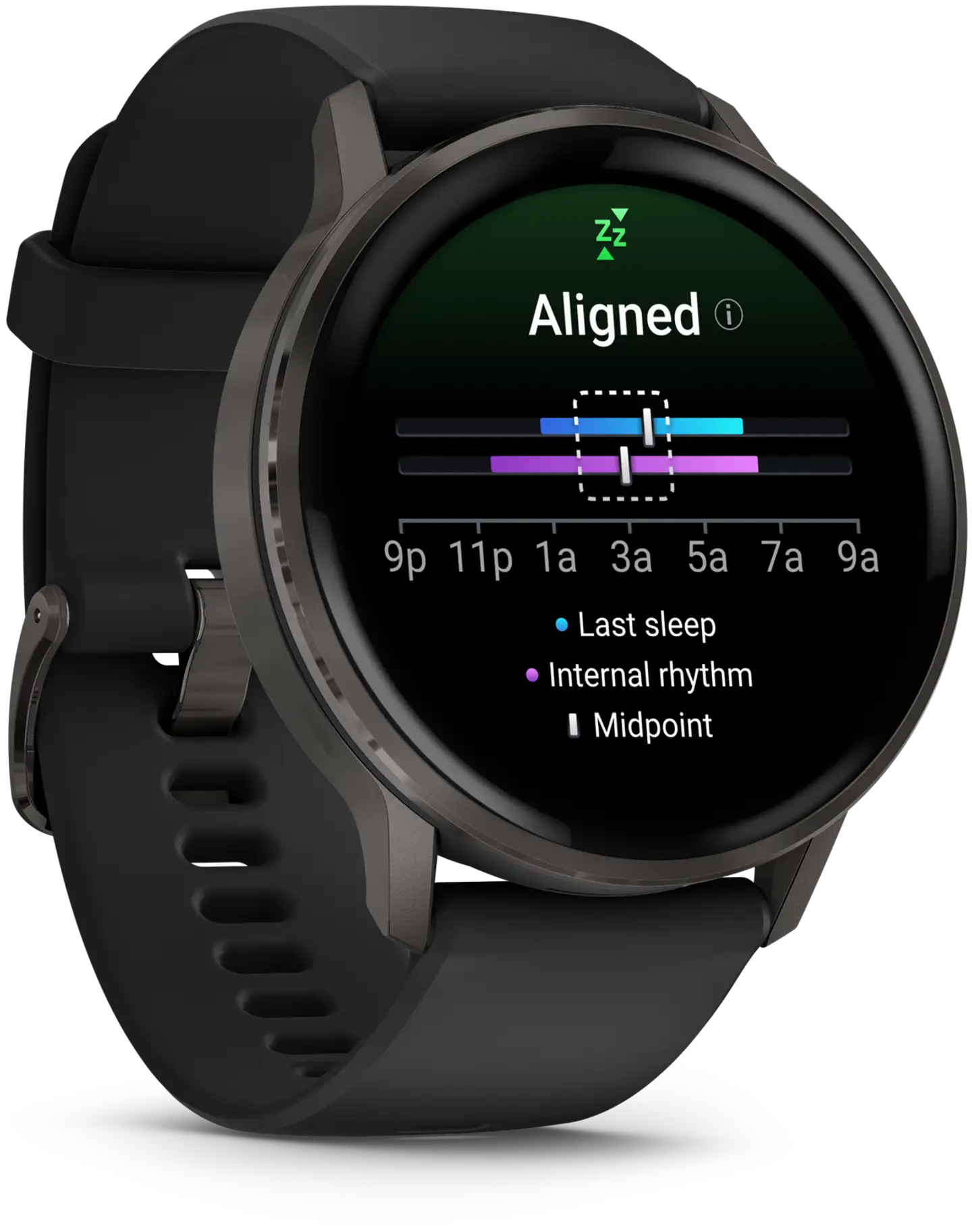 Garmin älykello Venu 4 – 45 mm, tummaharmaa, musta silikoniranneke - 5