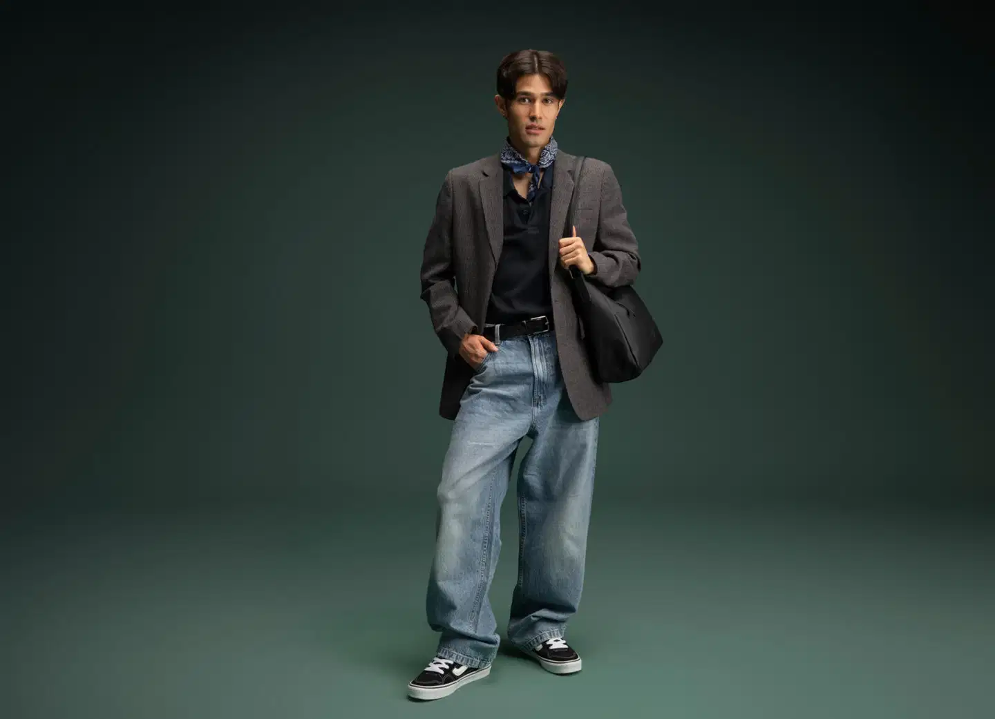 House miesten lyhythihainen pikeepaita struktuuritrikoota 195H292602 - Navy Blazer - 6