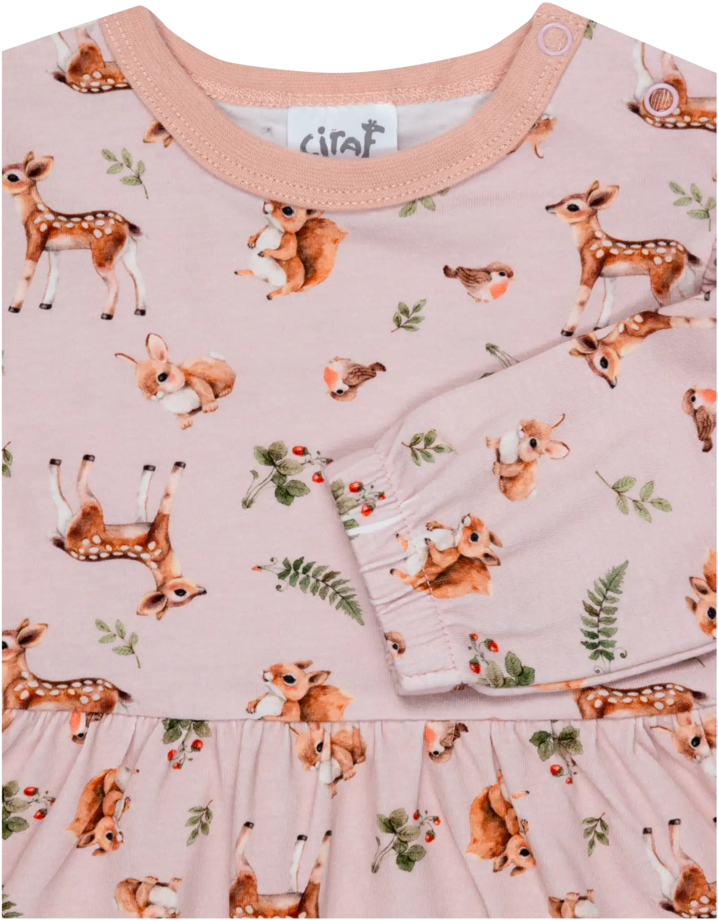 Ciraf vauvojen mekko Metsänväki - forest animal aop - 3