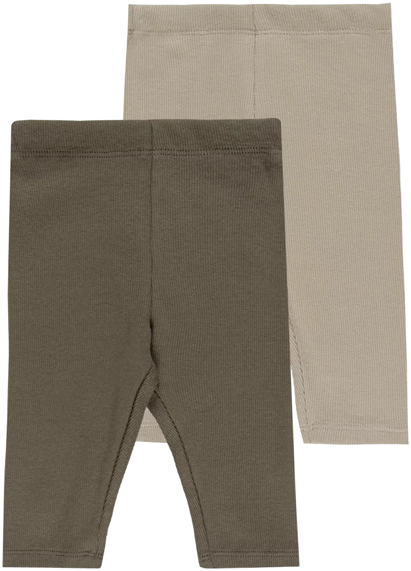 Ciraf vauvojen ribbileggingsit 2-pack 250B263111 - Dusty Olive & Abbey Stone - 1