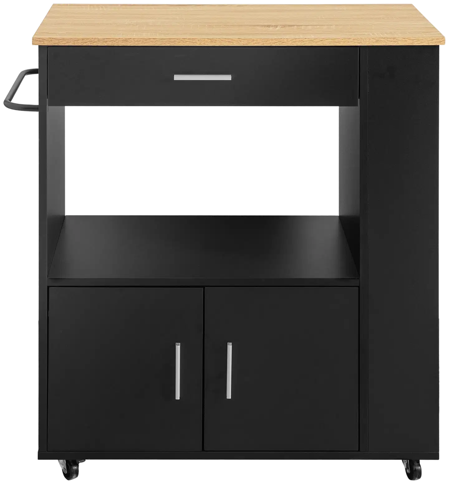 SoBuy keittiösaareke musta FKW113-SCH - 1